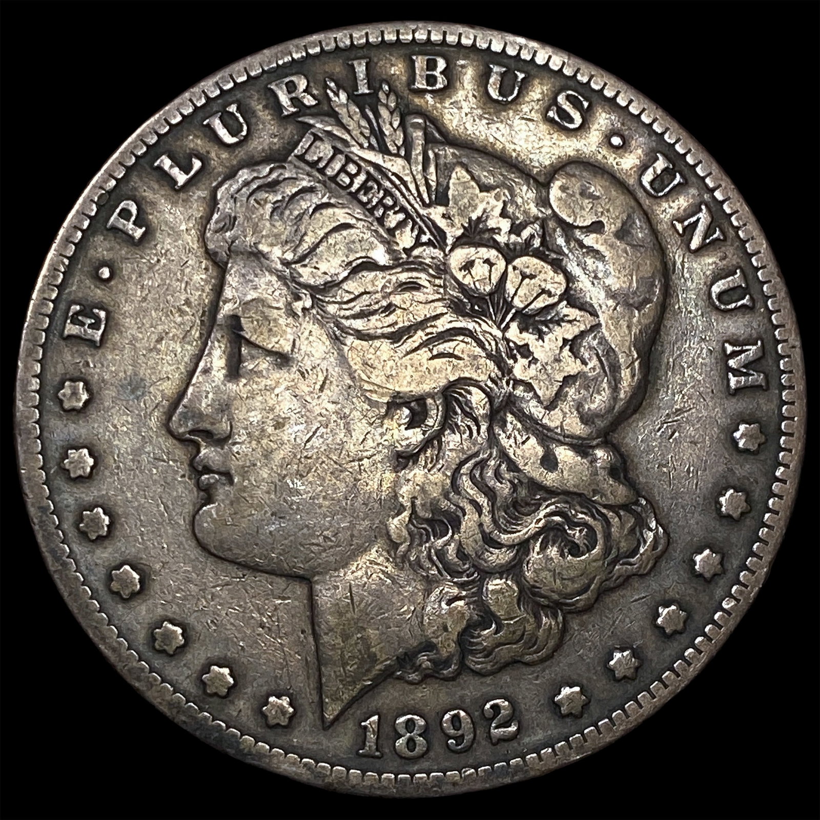 1892-S Silver Morgan Dollar NEARLY UNCIRCULATED: 1892-S Silver Morgan Dollar NEARLY UNCIRCULATED