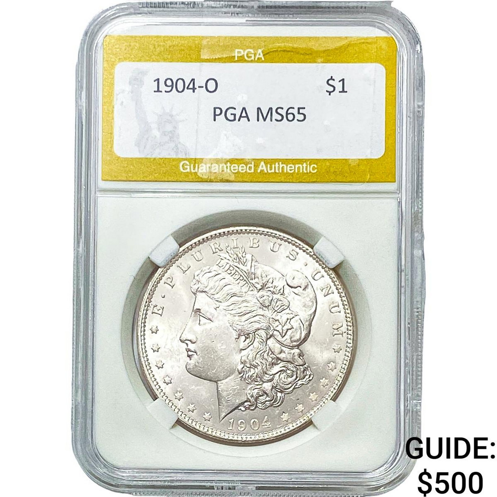 1904-O Morgan Silver Dollar PGA MS65: 1904-O Morgan Silver Dollar PGA MS65