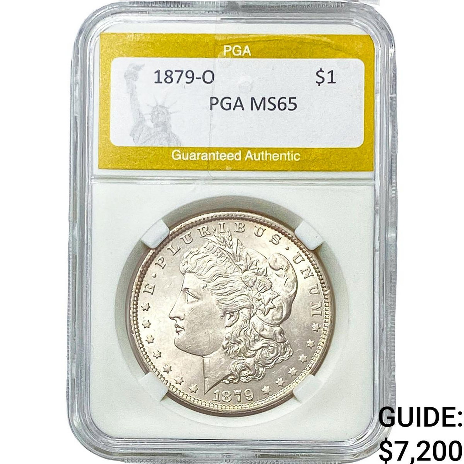 1879-O Morgan Silver Dollar PGA MS65: 1879-O Morgan Silver Dollar PGA MS65