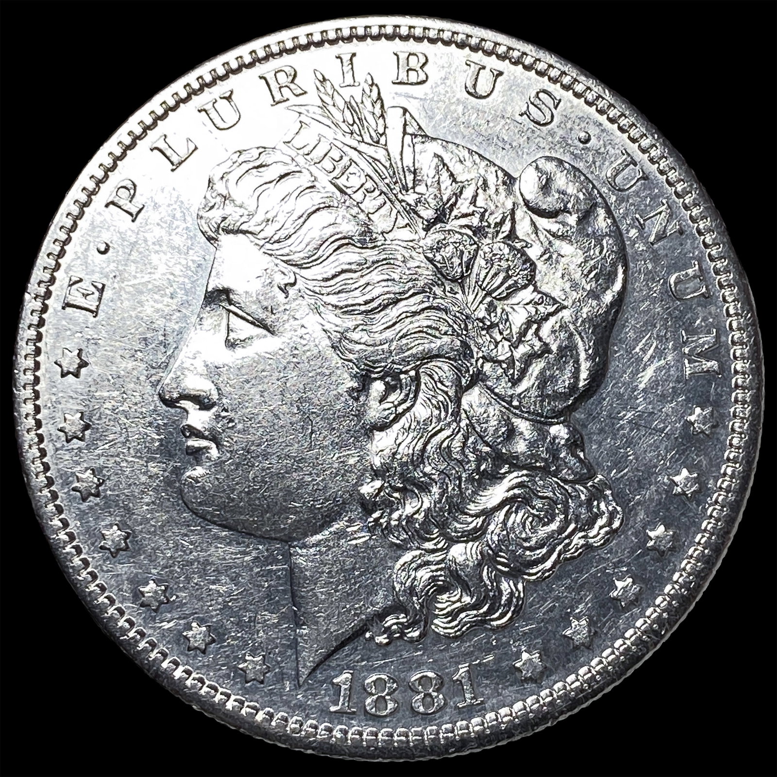 1881-S Silver Morgan Dollar CHOICE AU: 1881-S Silver Morgan Dollar CHOICE AU