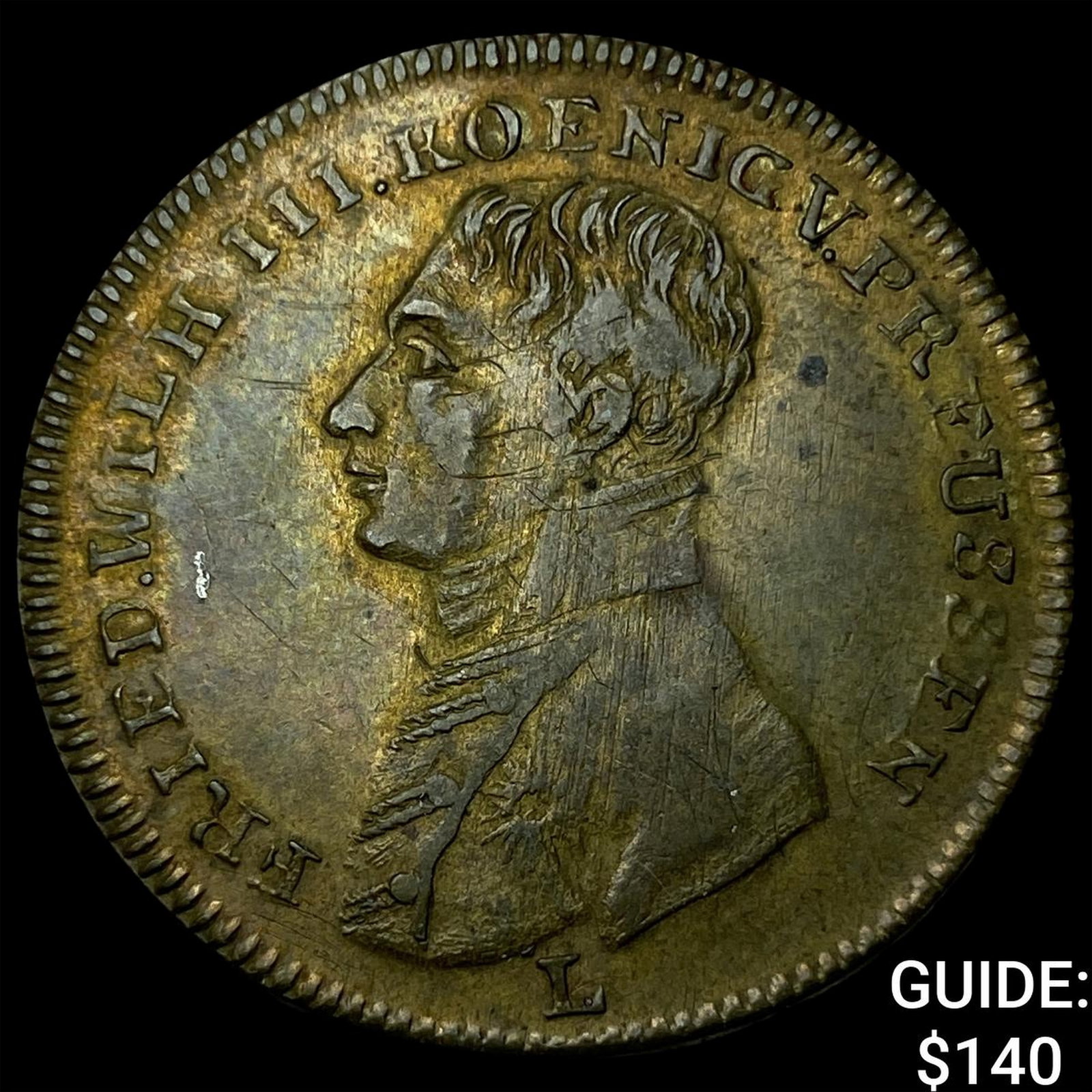 1814 Prussia Frederick William III Bronze Jeton (1 of 2)