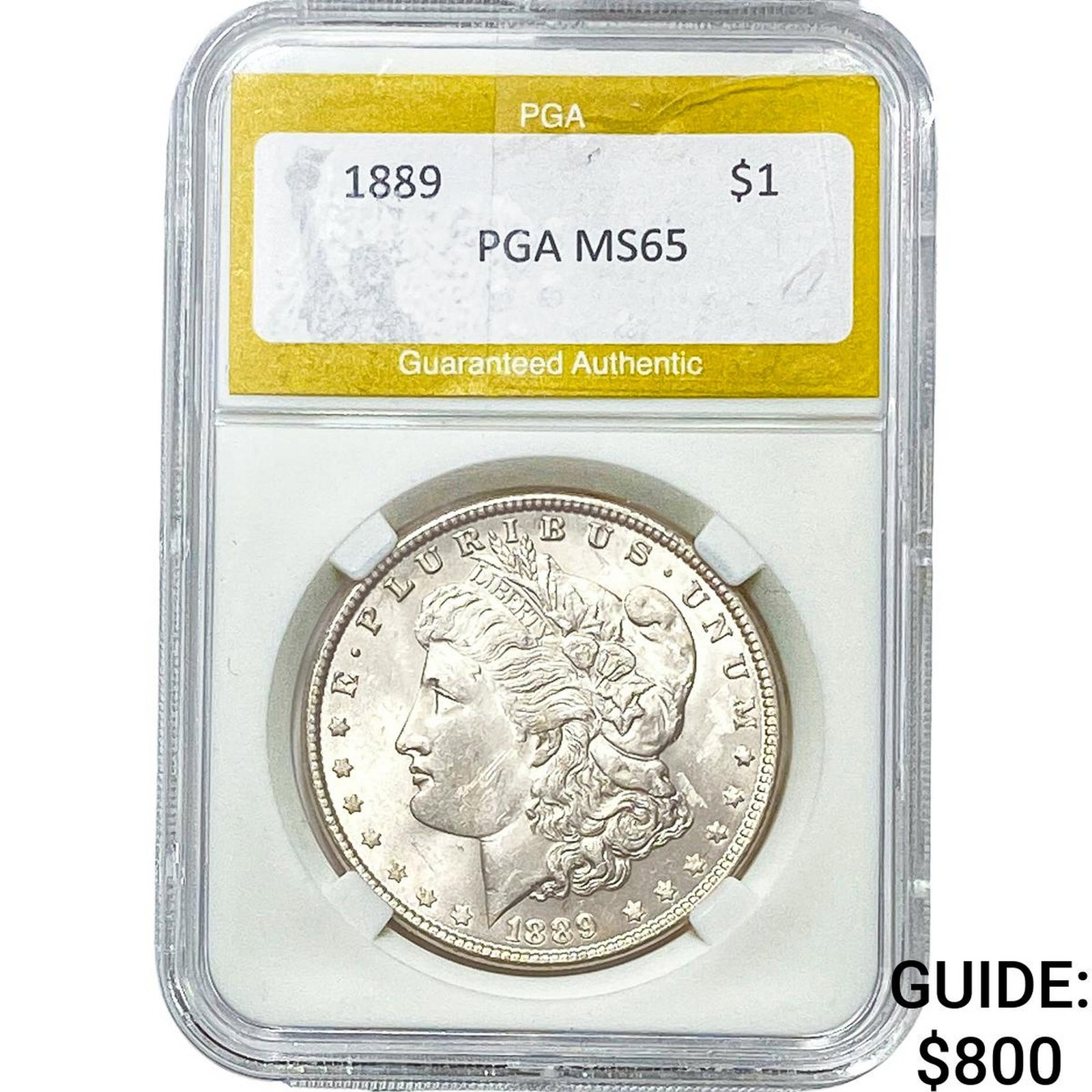 1889 Morgan Silver Dollar PGA MS65: 1889 Morgan Silver Dollar PGA MS65