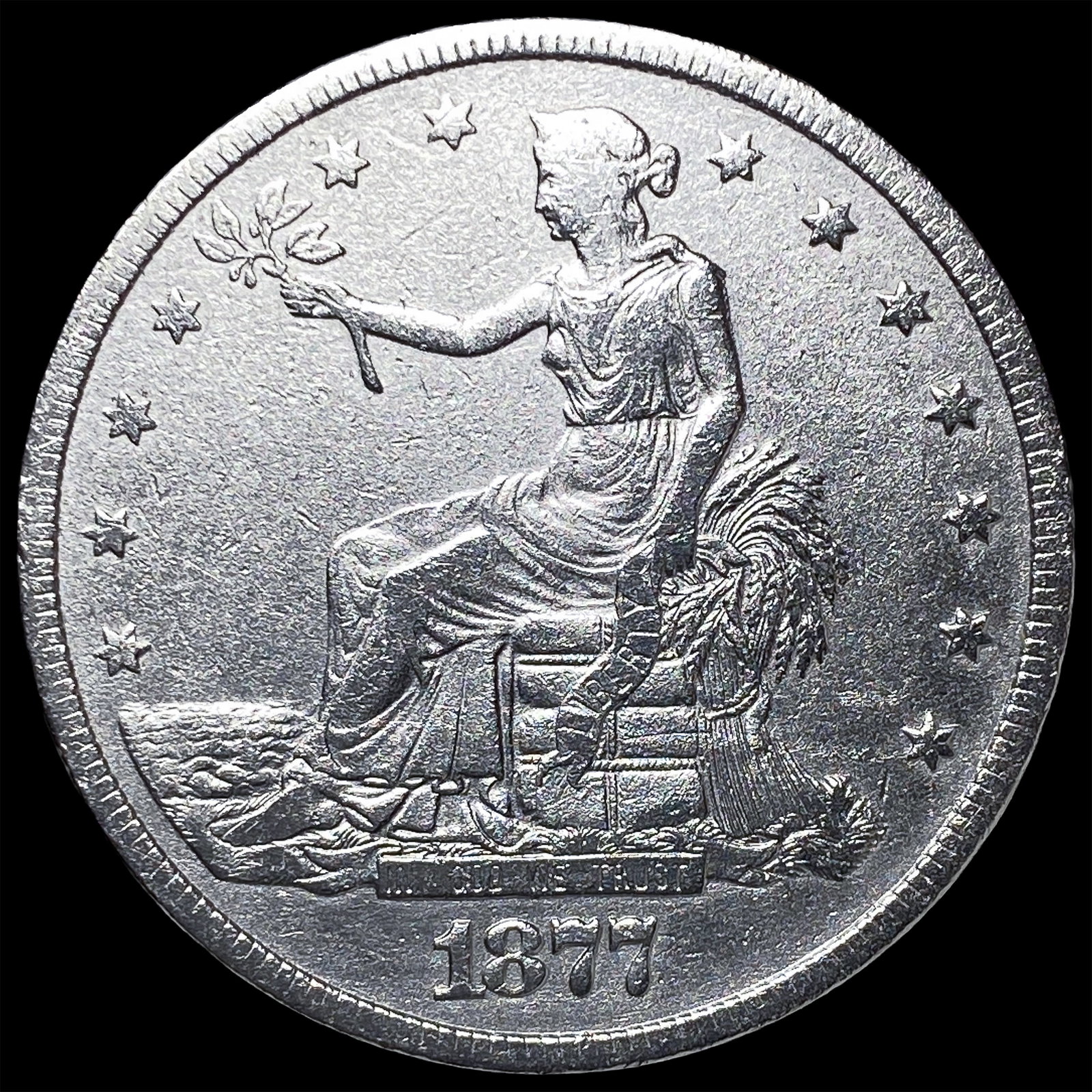 1877 Silver Trade Dollar NEARLY UNCIRCULATED: 1877 Silver Trade Dollar NEARLY UNCIRCULATED