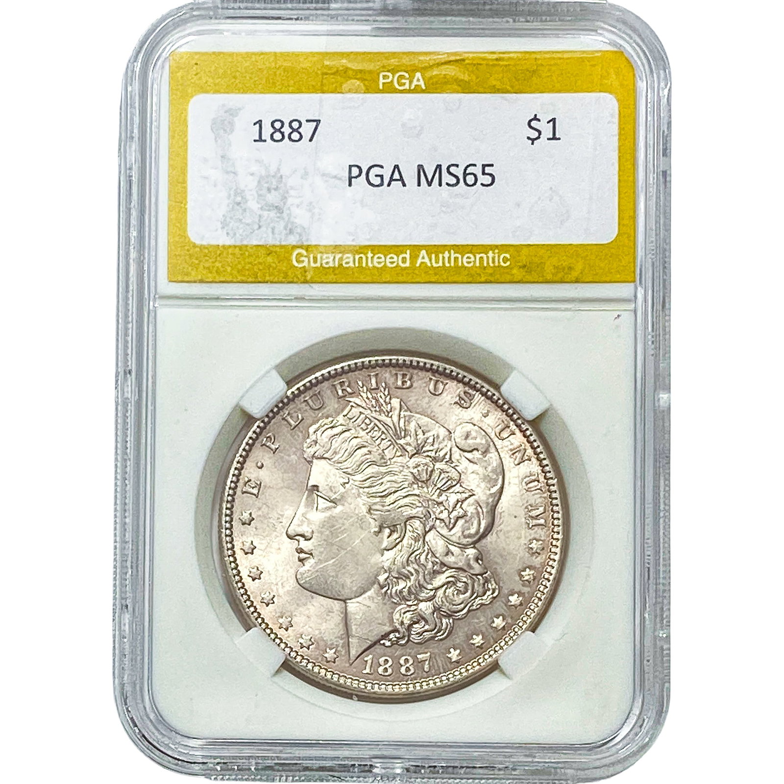 1887 Morgan Silver Dollar PGA MS65: 1887 Morgan Silver Dollar PGA MS65