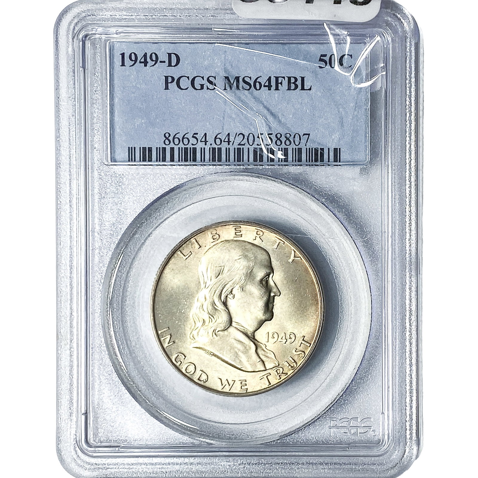 1949-D Franklin Half Dollar PCGS MS64 FBL (1 of 2)