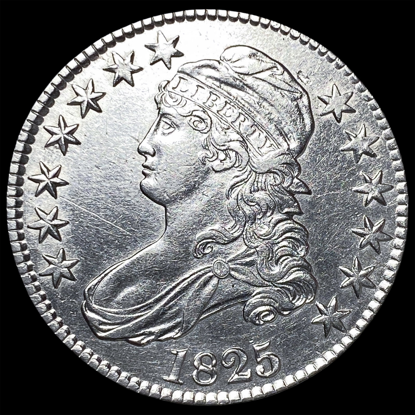 1825 Capped Bust Half Dollar UNCIRCULATED (1 of 2)