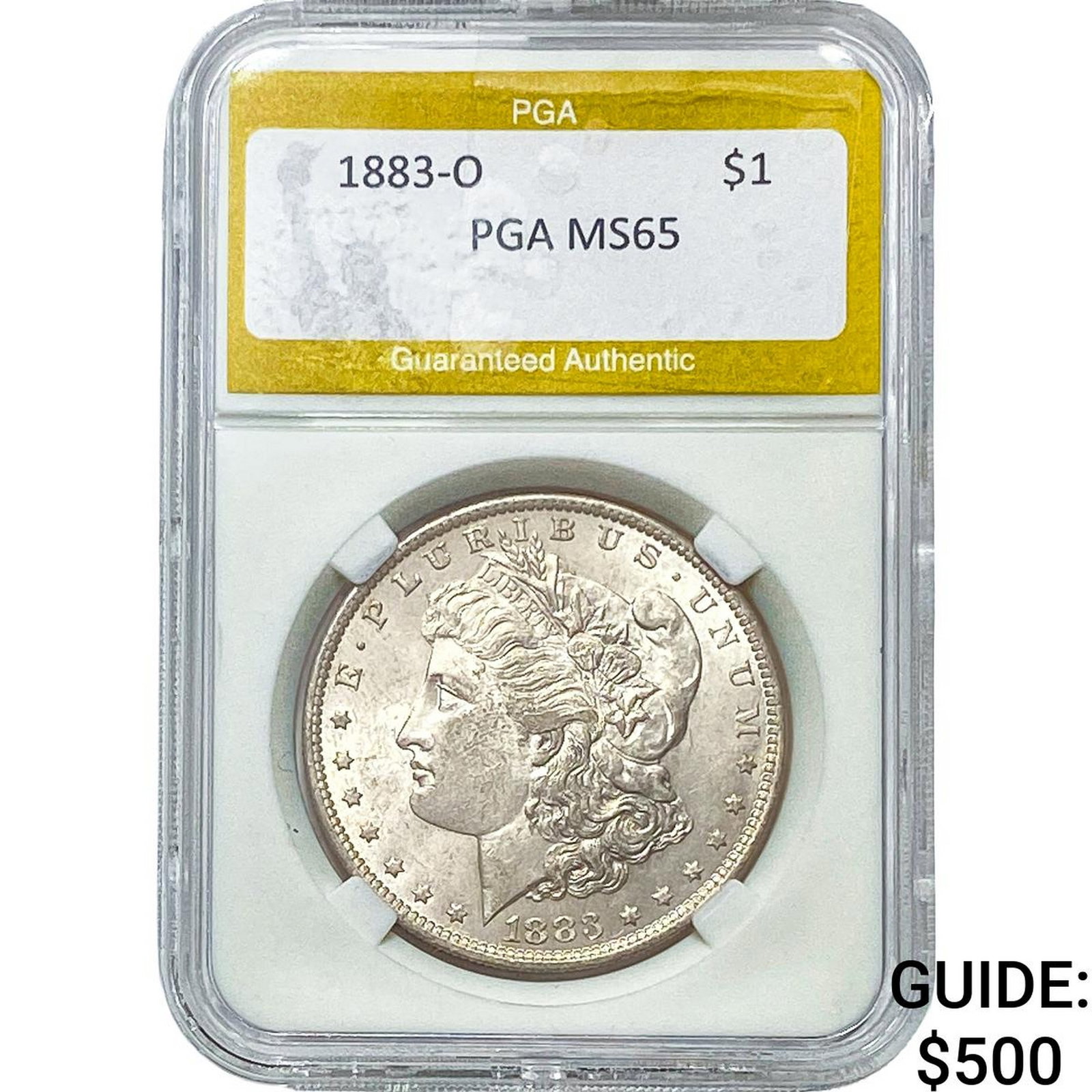 1883-O Morgan Silver Dollar PGA MS65: 1883-O Morgan Silver Dollar PGA MS65