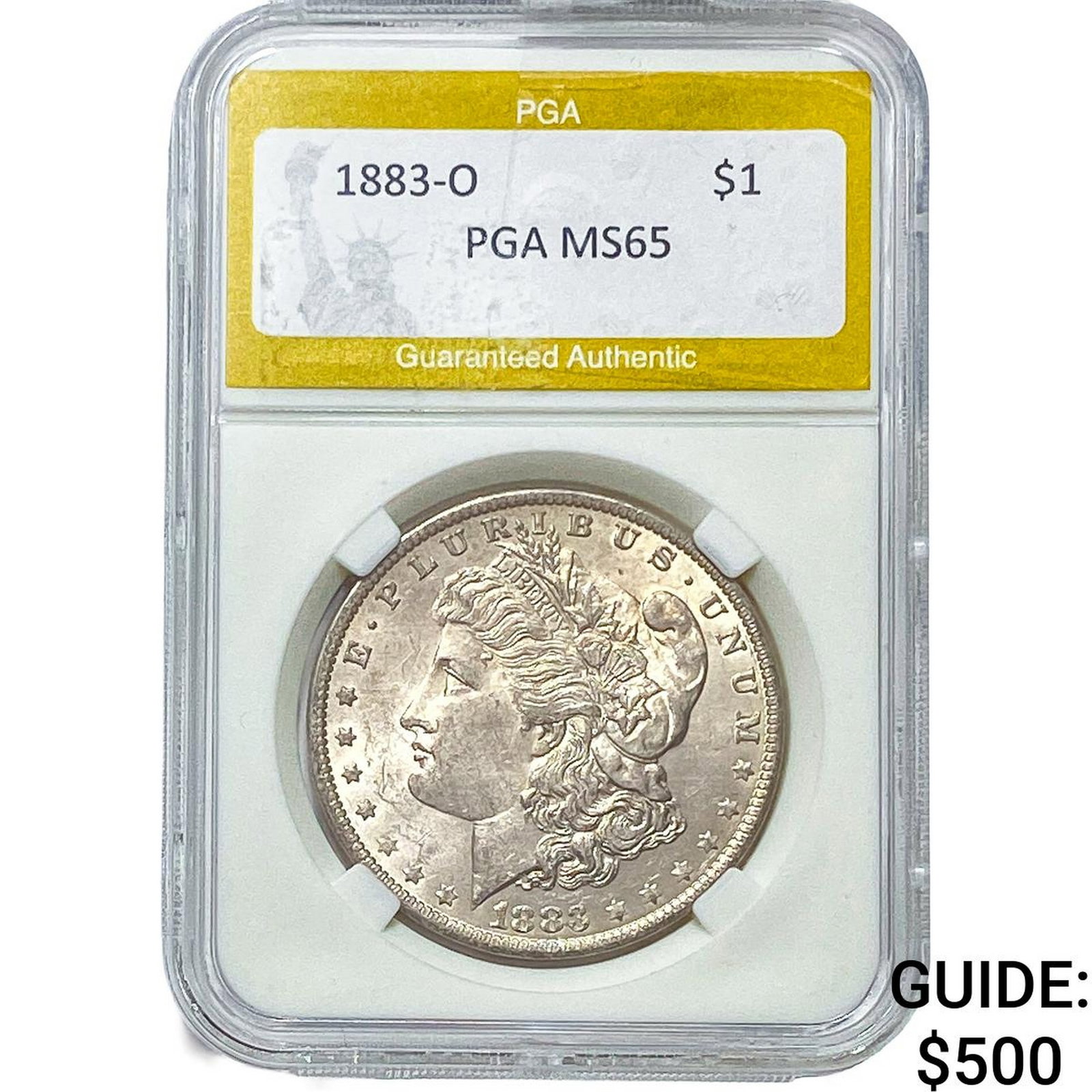 1883-O Morgan Silver Dollar PGA MS65: 1883-O Morgan Silver Dollar PGA MS65