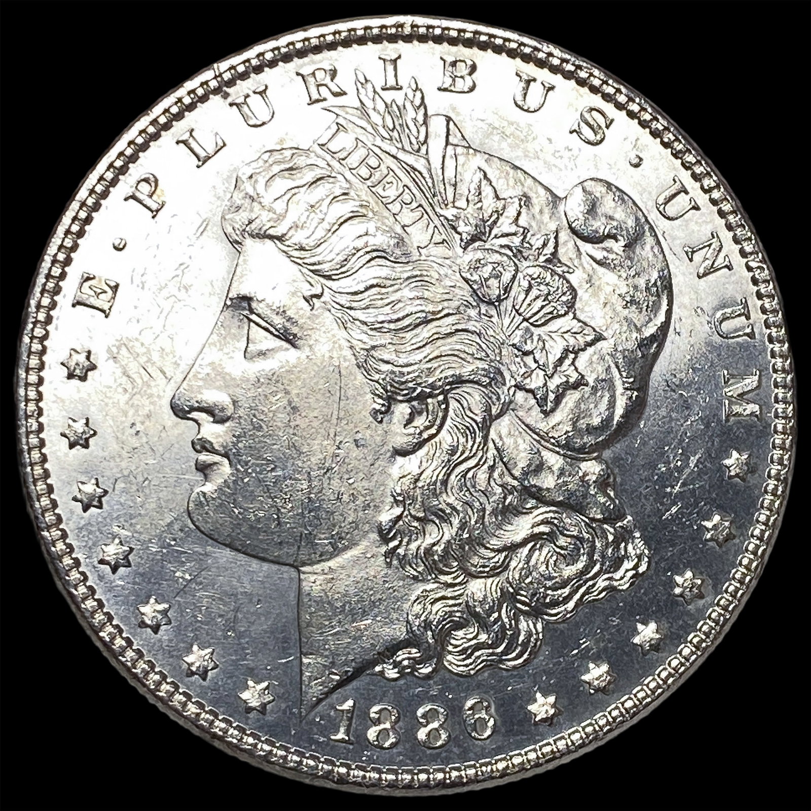 1886-Silver Morgan Dollar GEM BU: 1886-Silver Morgan Dollar GEM BU