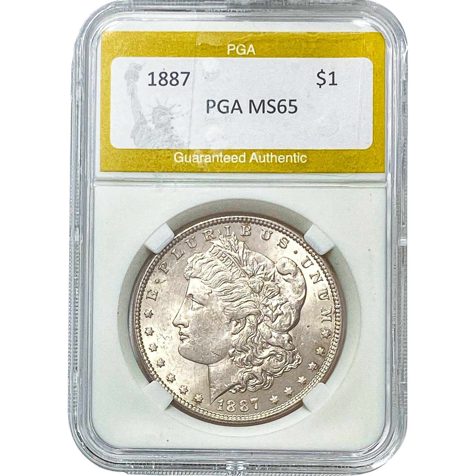 1887 Morgan Silver Dollar PGA MS65: 1887 Morgan Silver Dollar PGA MS65