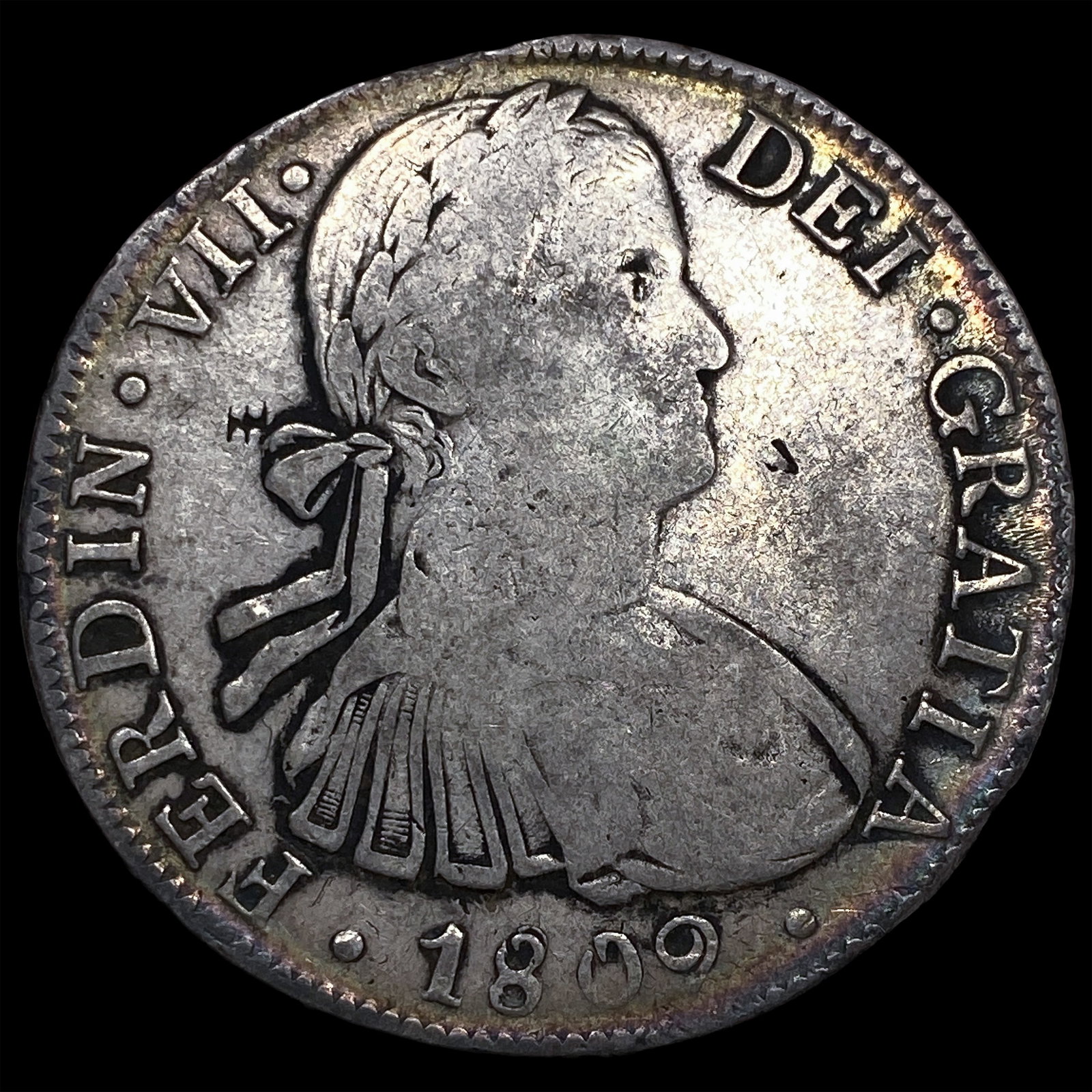 1809-Mo TH Silver 8 Reales (Mexico City Mint) NEARLY UNCIRCULATED: 1809-Mo TH Silver 8 Reales (Mexico City Mint) NEARLY UNCIRCULATED
