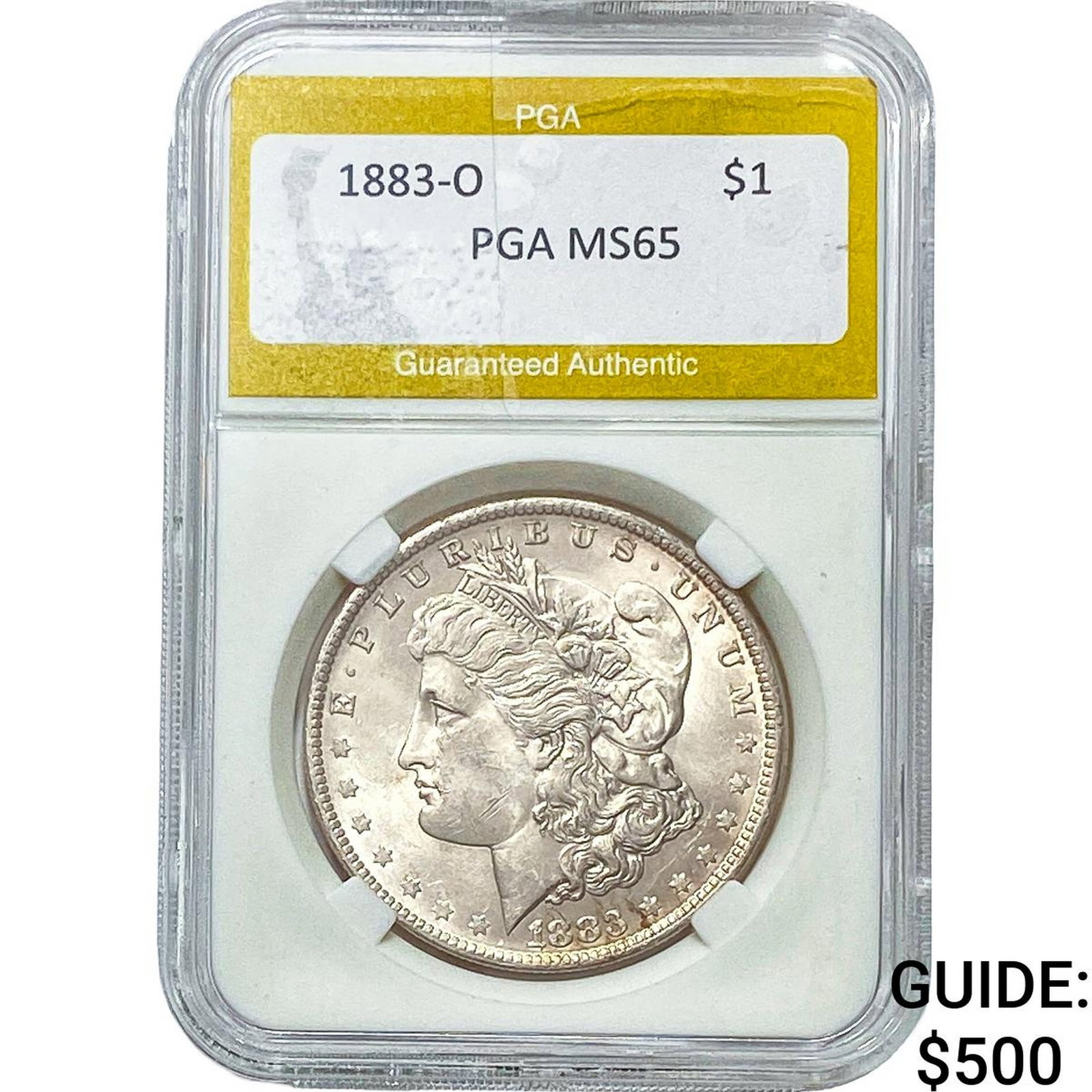 1883-O Morgan Silver Dollar PGA MS65: 1883-O Morgan Silver Dollar PGA MS65