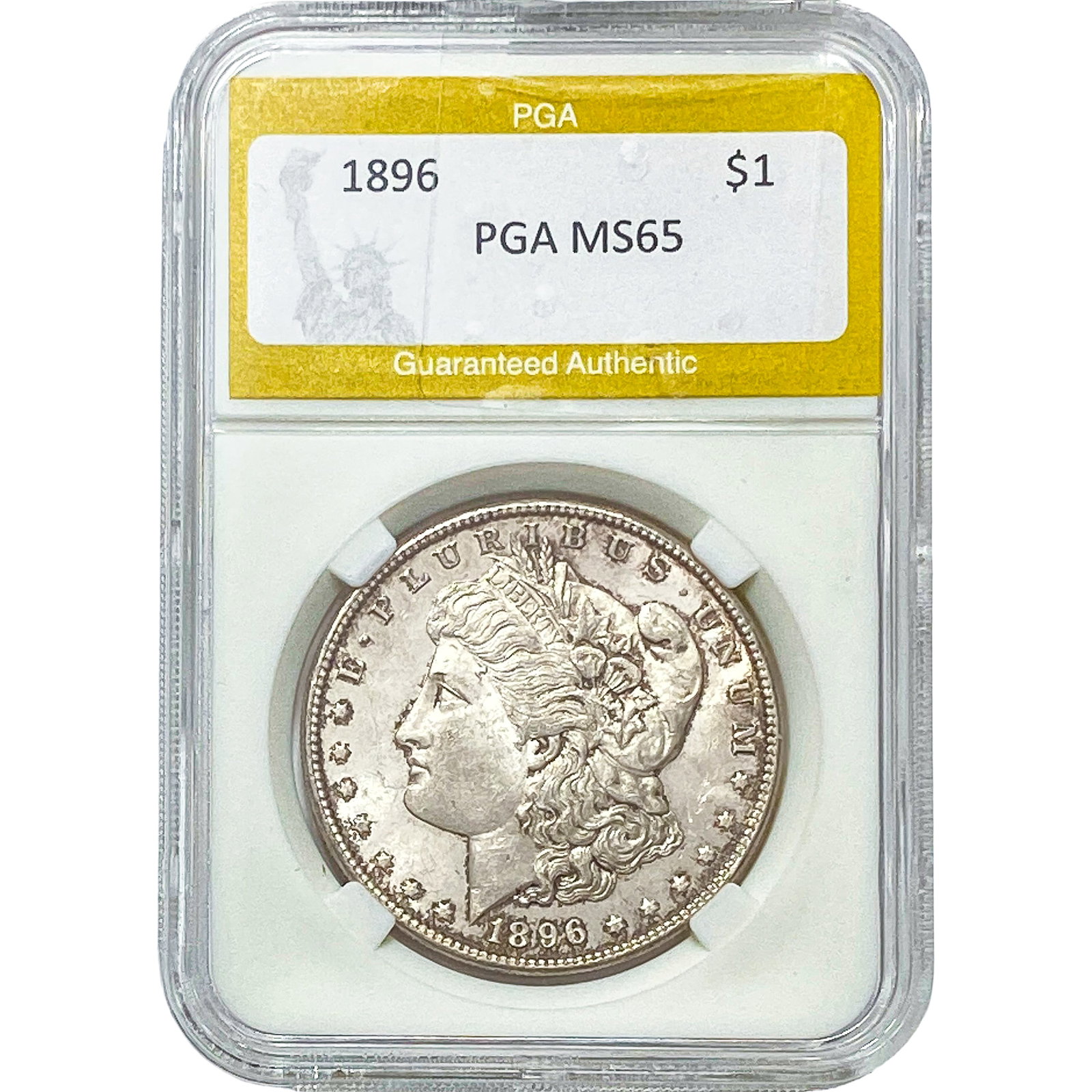 1896 Morgan Silver Dollar PGA MS65: 1896 Morgan Silver Dollar PGA MS65