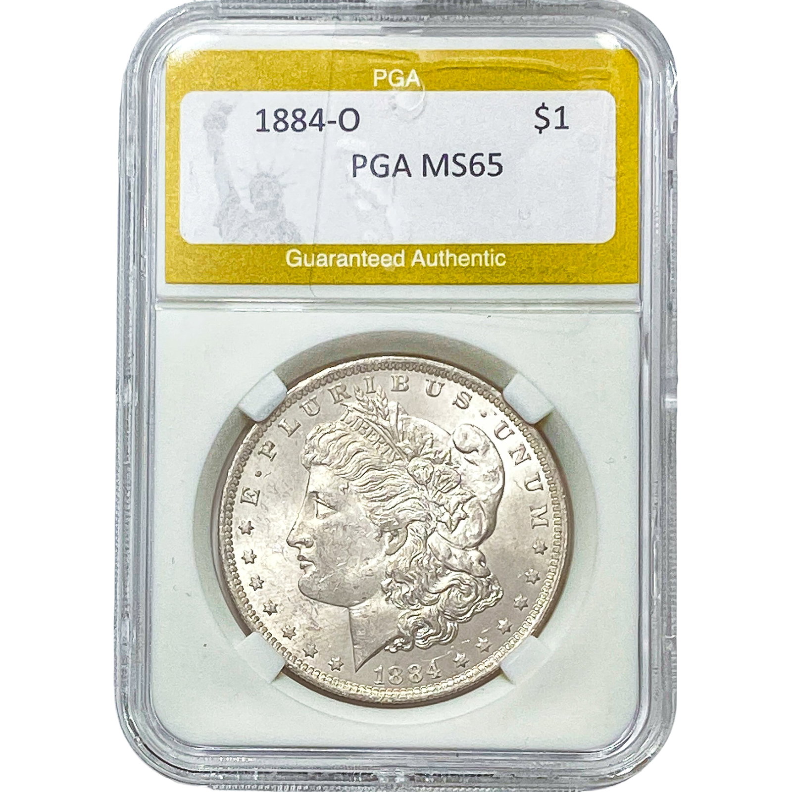 1884-O Morgan Silver Dollar PGA MS65: 1884-O Morgan Silver Dollar PGA MS65
