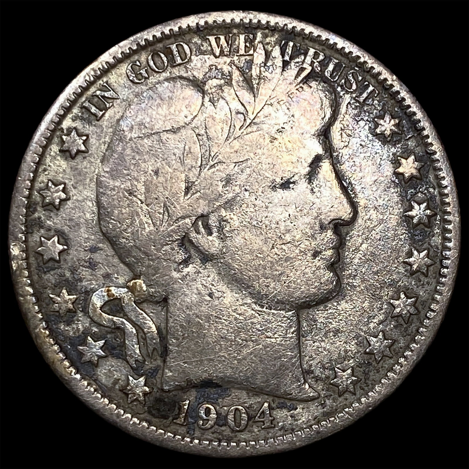 1904-S Silver Barber Half Dollar LIGHTLY CIRCULATED: 1904-S Silver Barber Half Dollar LIGHTLY CIRCULATED