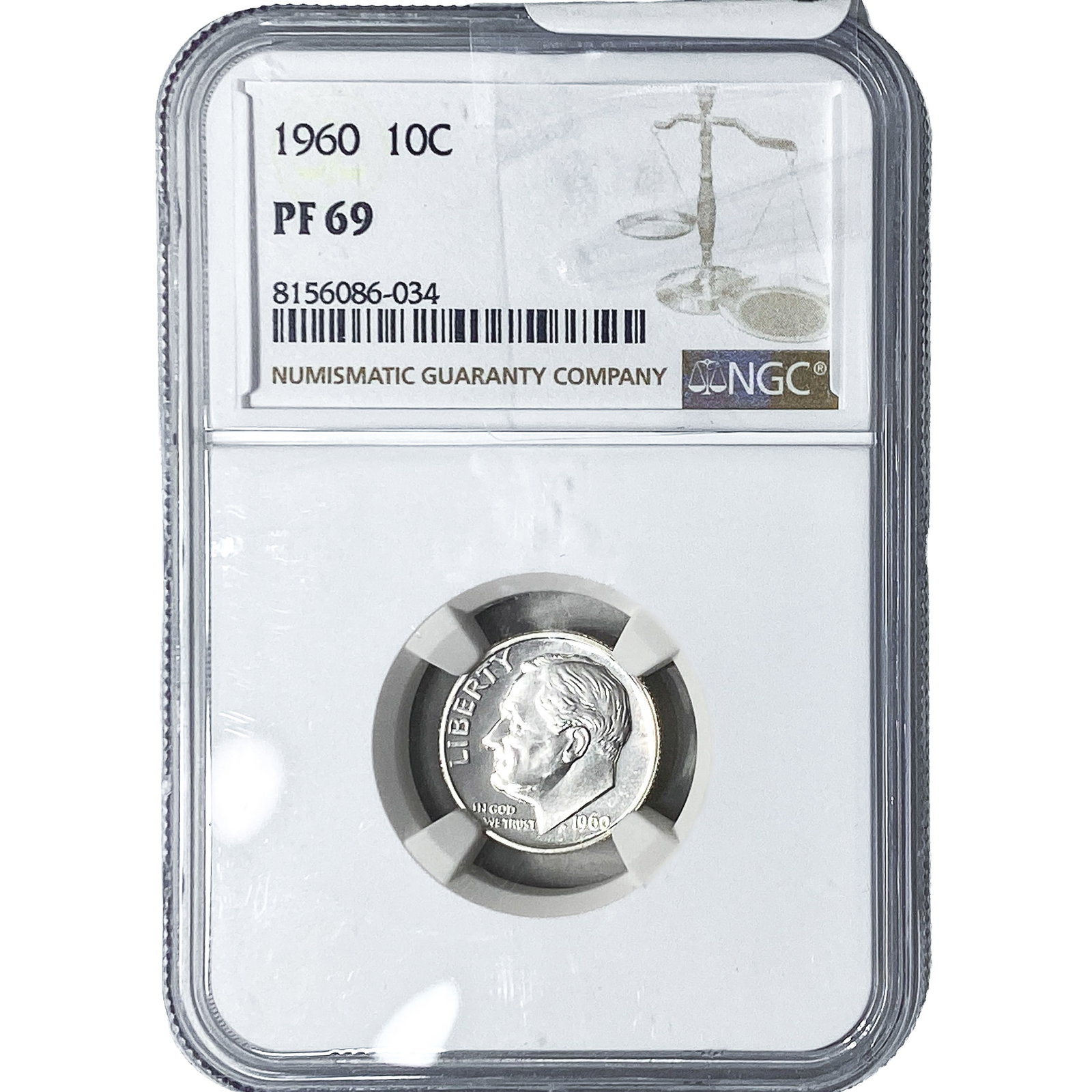 1960 Roosevelt Dime NGC PF69: 1960 Roosevelt Dime NGC PF69