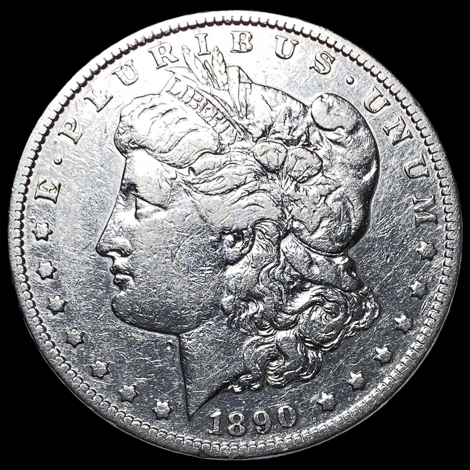 1890-CC Silver Morgan Dollar LIGHTLY CIRCULATED: 1890-CC Silver Morgan Dollar LIGHTLY CIRCULATED