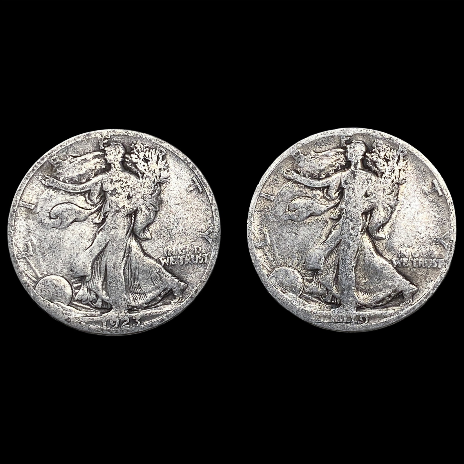 1923-S 1919-S Silver Half Dollar NICELY CIRCULATED: 1923-S 1919-S Silver Half Dollar NICELY CIRCULATED