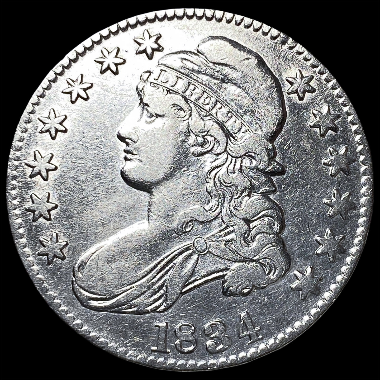 1834 Capped Bust Half Dollar NEARLY UNCIRCULATED (1 of 2)