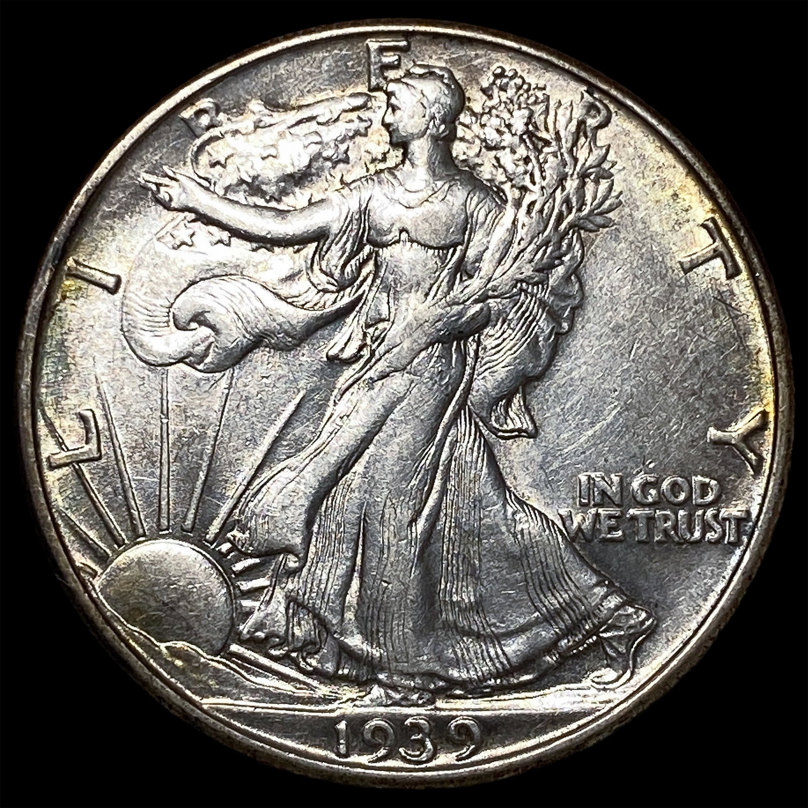 1939-D Silver Half Dollar Walking Liberty CHOICE AU (1 of 2)