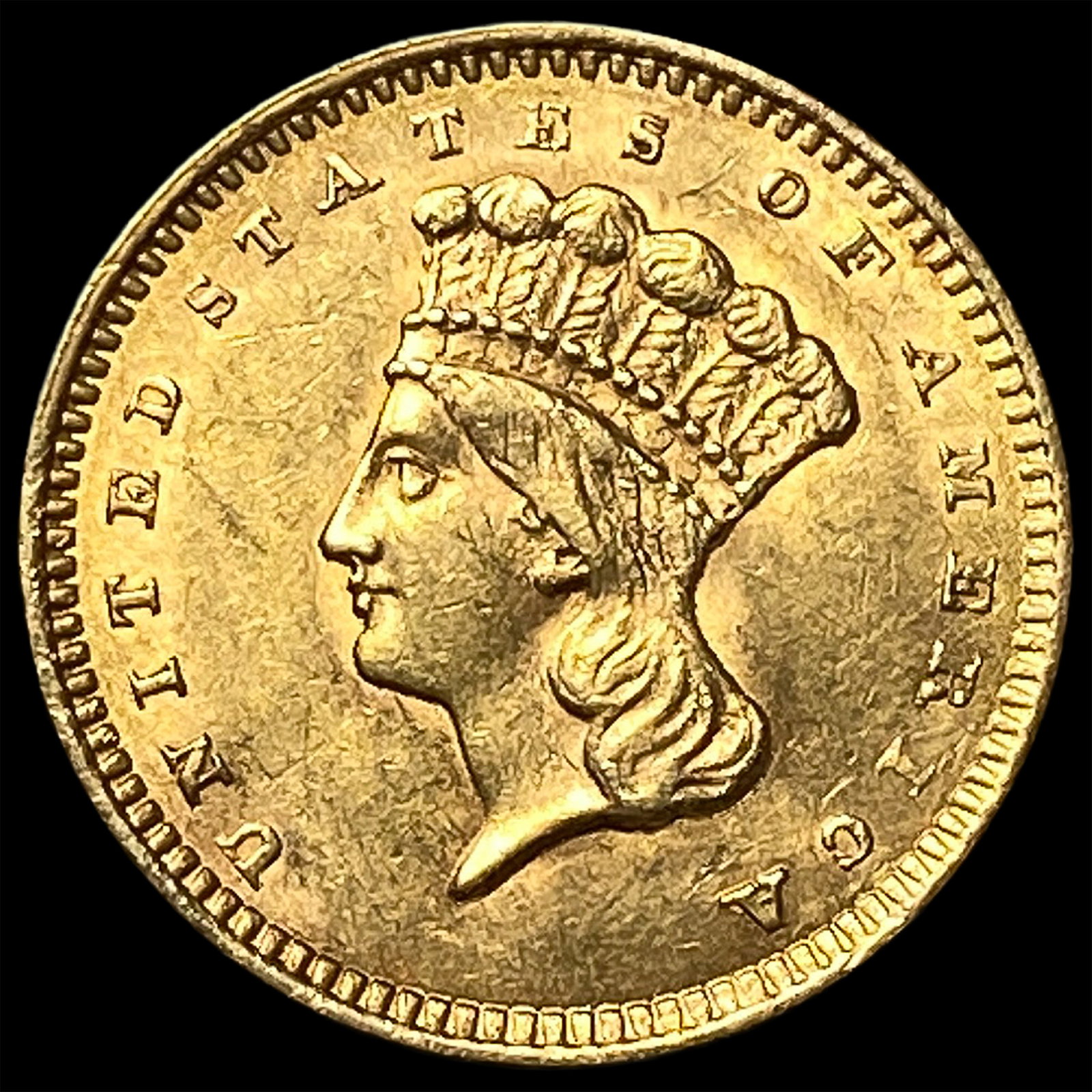 1859 Gold $1 Indian Princess Head UNCIRCULATED: 1859 Gold $1 Indian Princess Head UNCIRCULATED