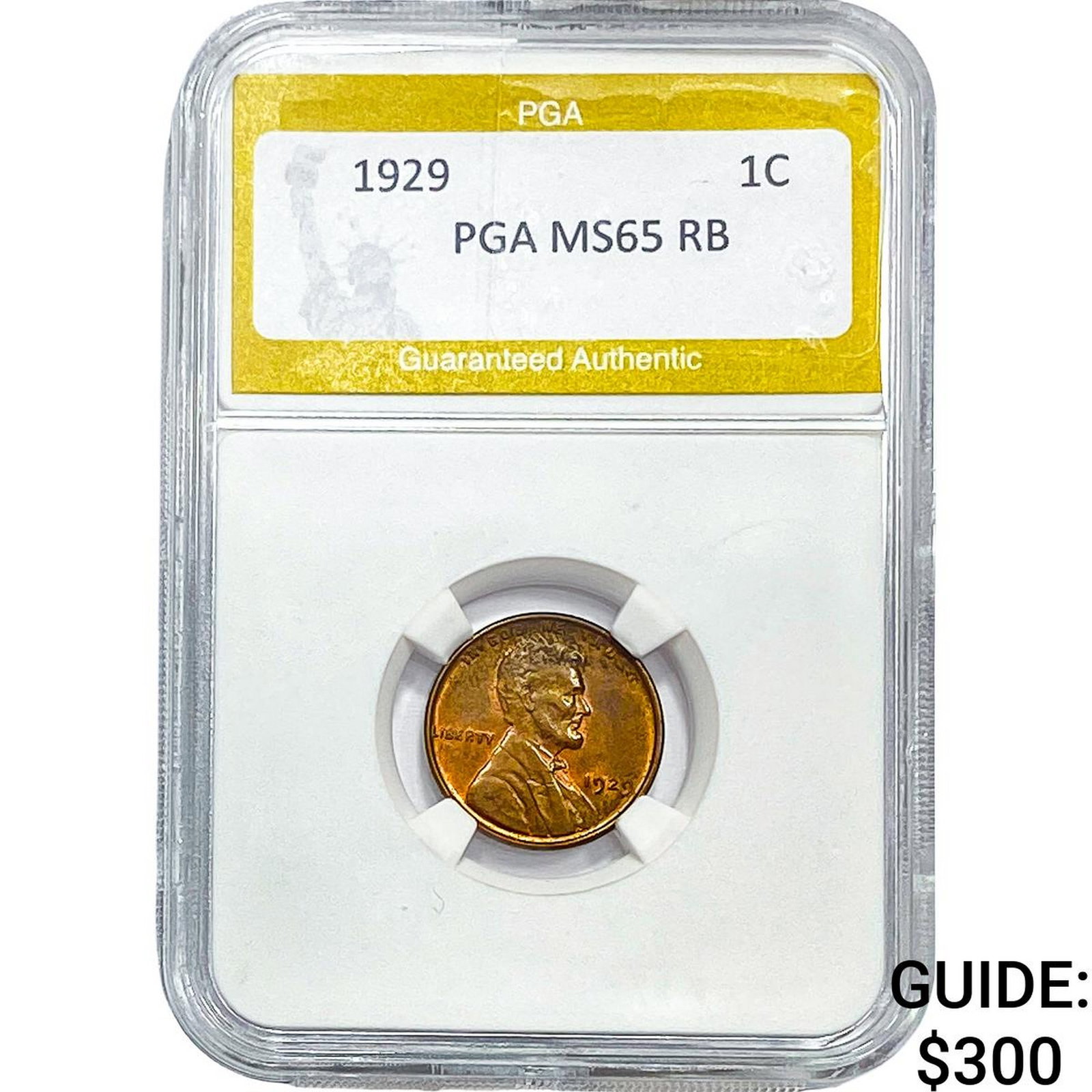 1929 Wheat Cent PGA MS65 RB: 1929 Wheat Cent PGA MS65 RB