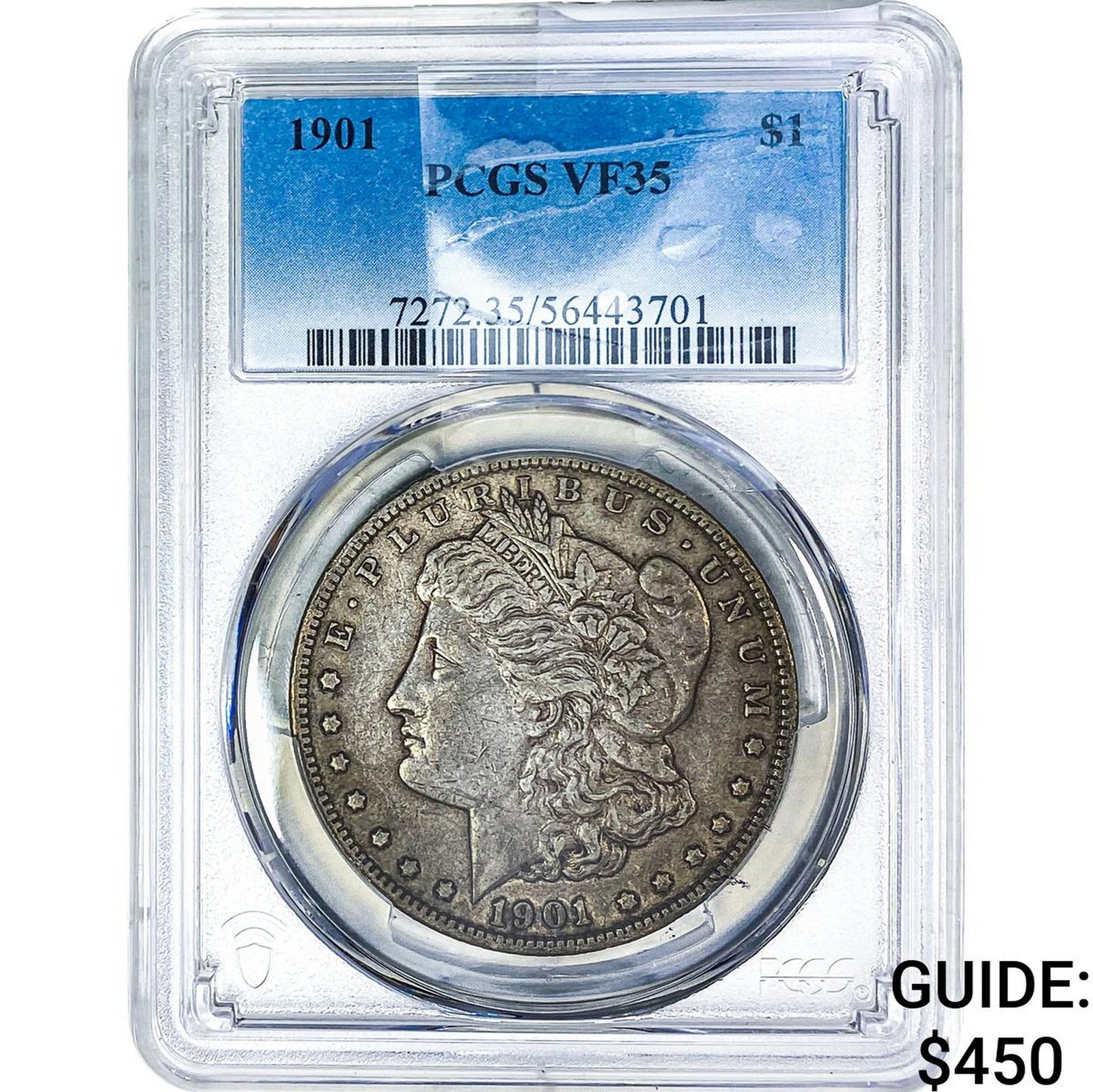 1901 Morgan Silver Dollar PCGS VF35: 1901 Morgan Silver Dollar PCGS VF35