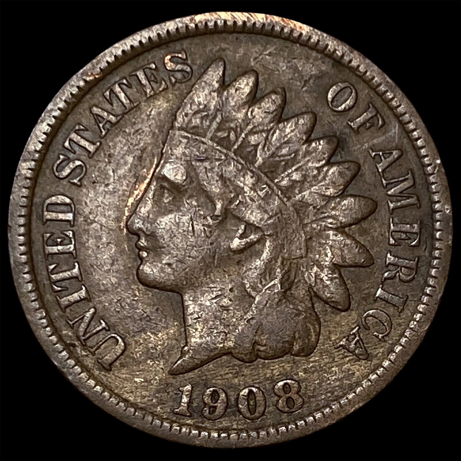 1908-S Indian Head Cent LIGHTLY CIRCULATED: 1908-S Indian Head Cent LIGHTLY CIRCULATED