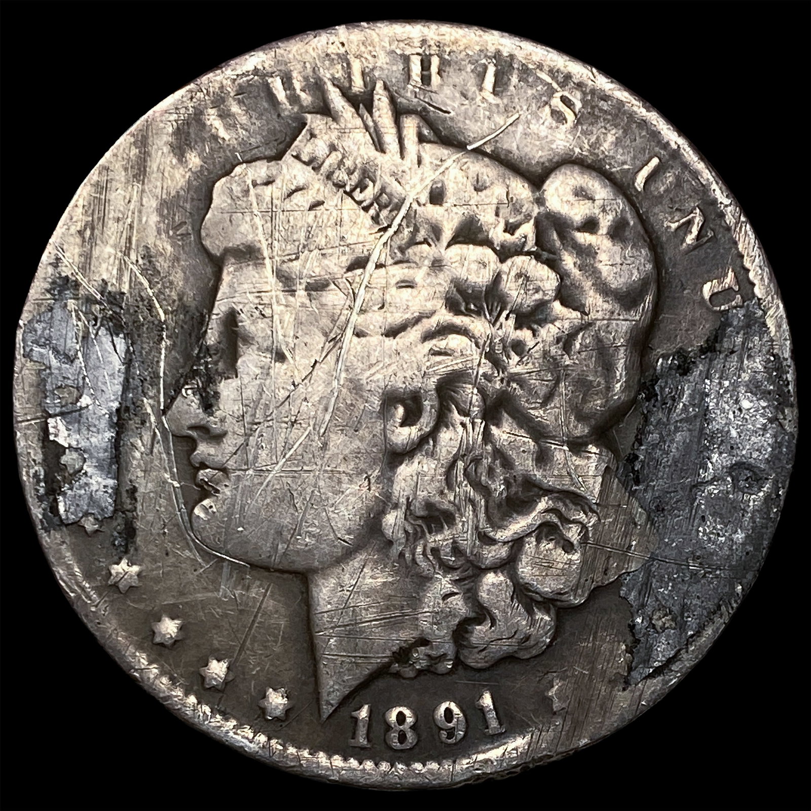 1891-CC Silver Morgan Dollar NICELY CIRCULATED: 1891-CC Silver Morgan Dollar NICELY CIRCULATED