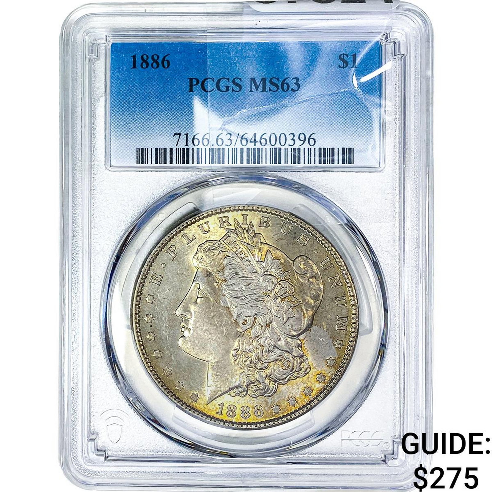 1886 Morgan Silver Dollar PCGS MS63: 1886 Morgan Silver Dollar PCGS MS63
