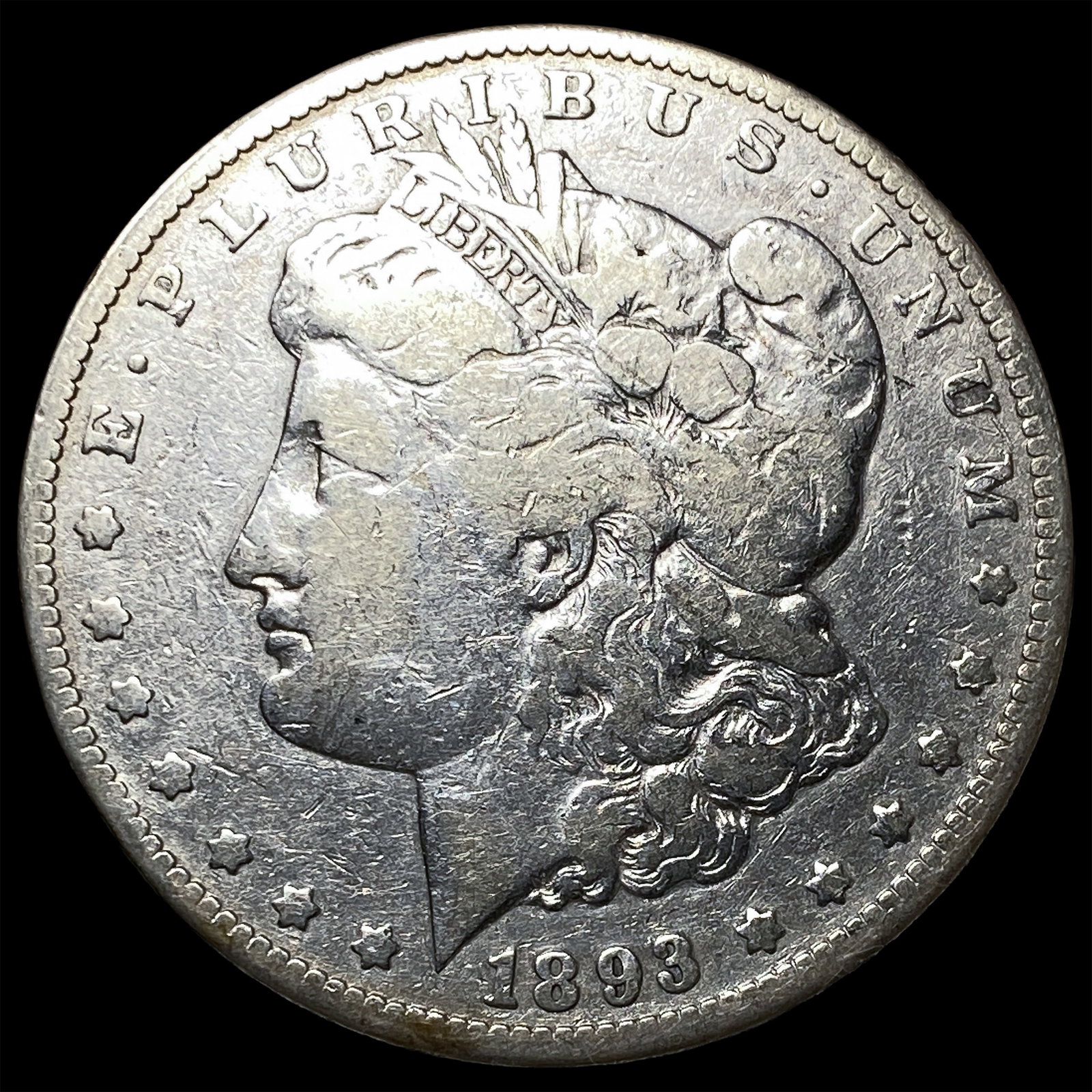 1893-CC Silver Morgan Dollar LIGHTLY CIRCULATED: 1893-CC Silver Morgan Dollar LIGHTLY CIRCULATED