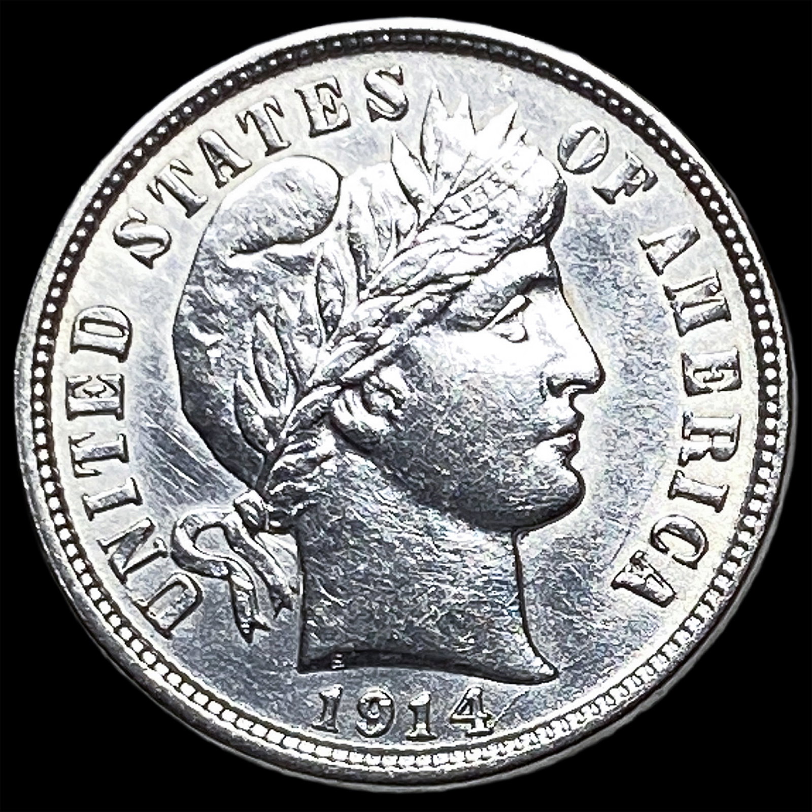 1914-D Silver Barber Dime UNCIRCULATED: 1914-D Silver Barber Dime UNCIRCULATED