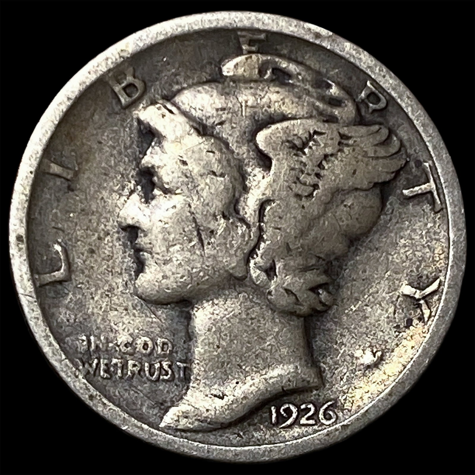 1926-S Silver Mercury Dime CLOSELY UNCIRCULATED: 1926-S Silver Mercury Dime CLOSELY UNCIRCULATED