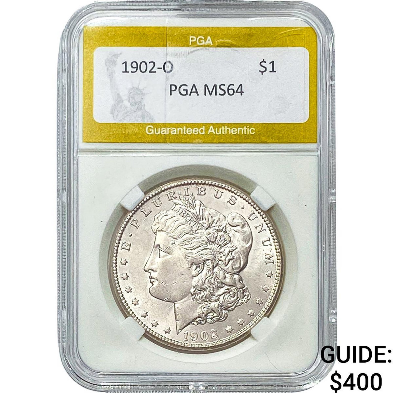 1902-O Morgan Silver Dollar PGA MS64: 1902-O Morgan Silver Dollar PGA MS64
