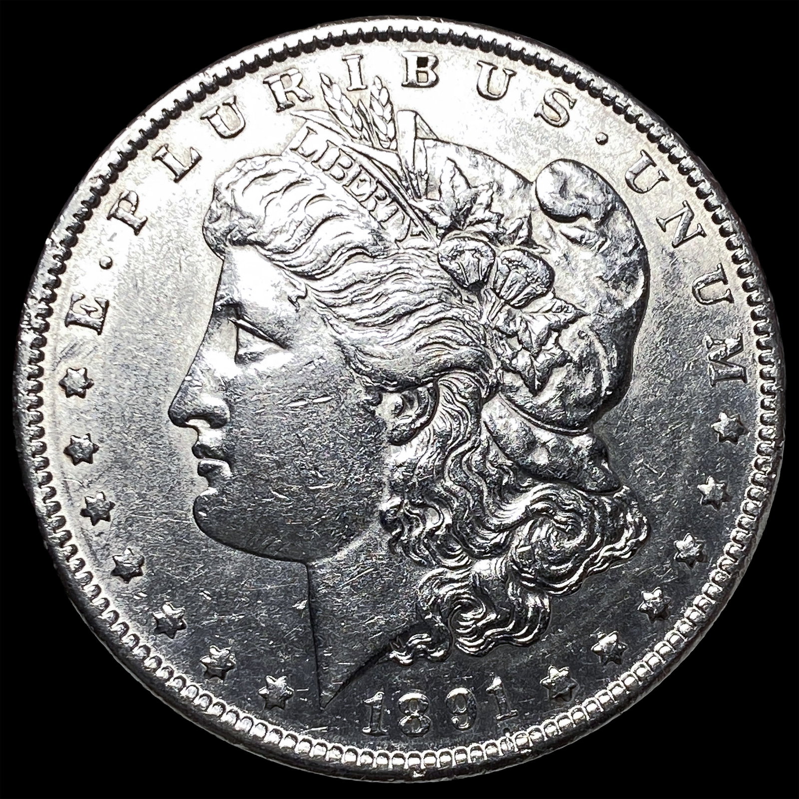 1891-S Silver Morgan Dollar CLOSELY UNCIRCULATED: 1891-S Silver Morgan Dollar CLOSELY UNCIRCULATED