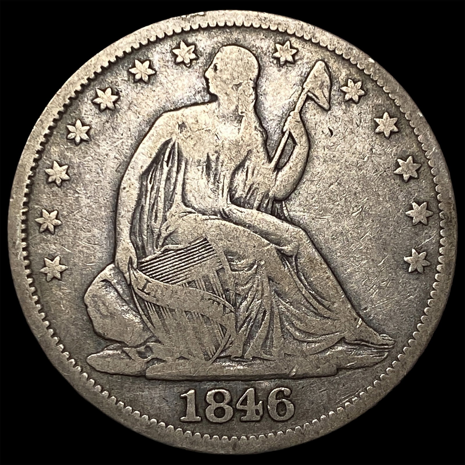 1846-O Silver Half Dollar LIGHTLY CIRCULATED: 1846-O Silver Half Dollar LIGHTLY CIRCULATED