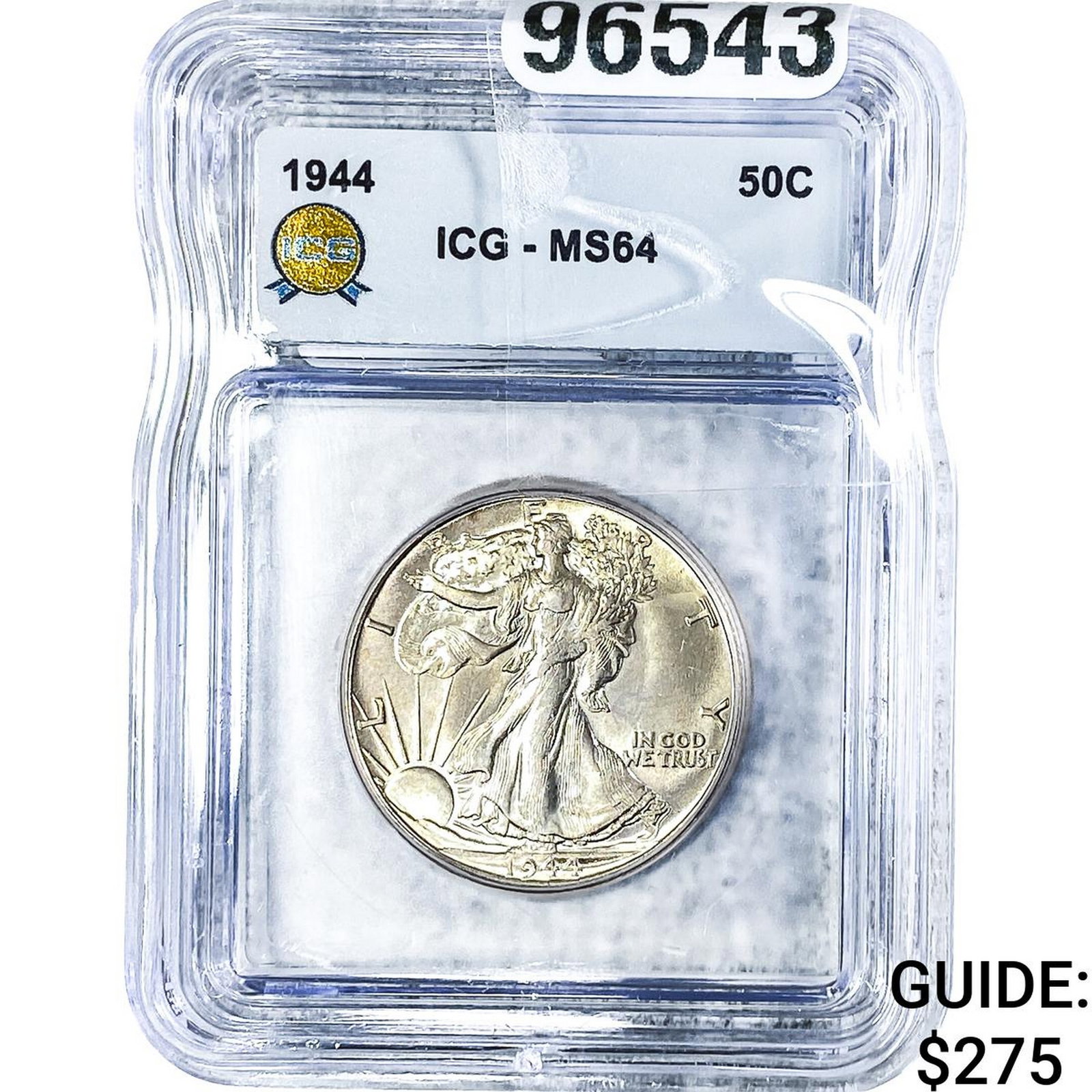 1944 Walking Liberty Half Dollar ICG MS64: 1944 Walking Liberty Half Dollar ICG MS64