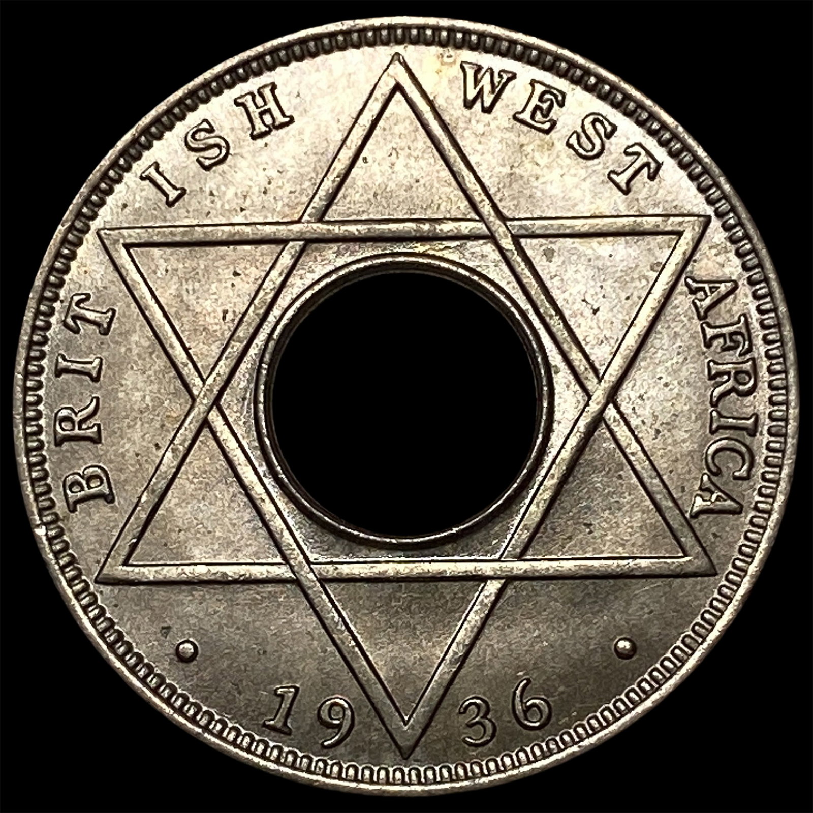 1936 British West Africa 1/10 Penny UNCIRCULATED: 1936 British West Africa 1/10 Penny UNCIRCULATED