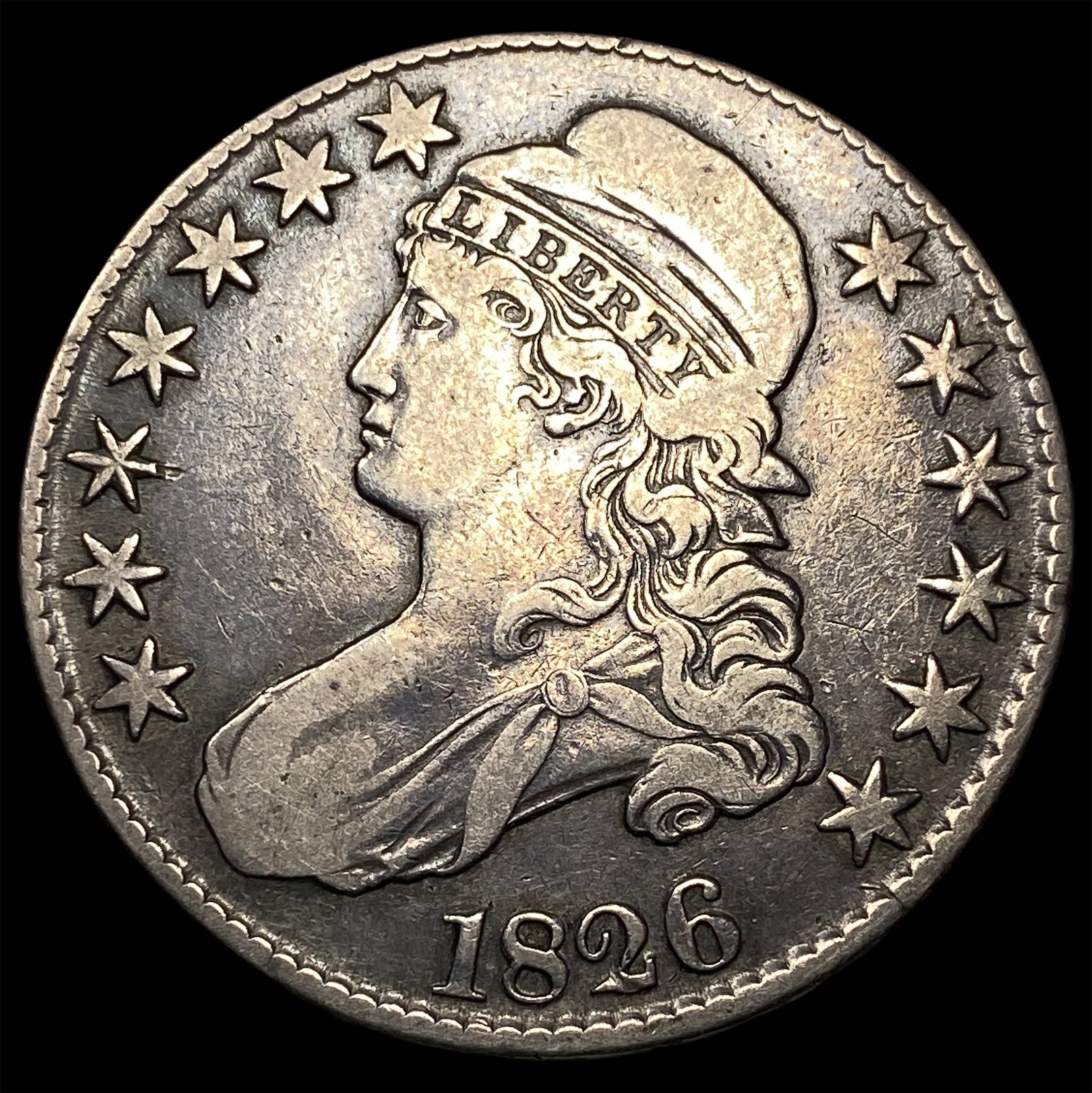 1826 Capped Bust Half Dollar NEARLY UNCIRCULATED: 1826 Capped Bust Half Dollar NEARLY UNCIRCULATED