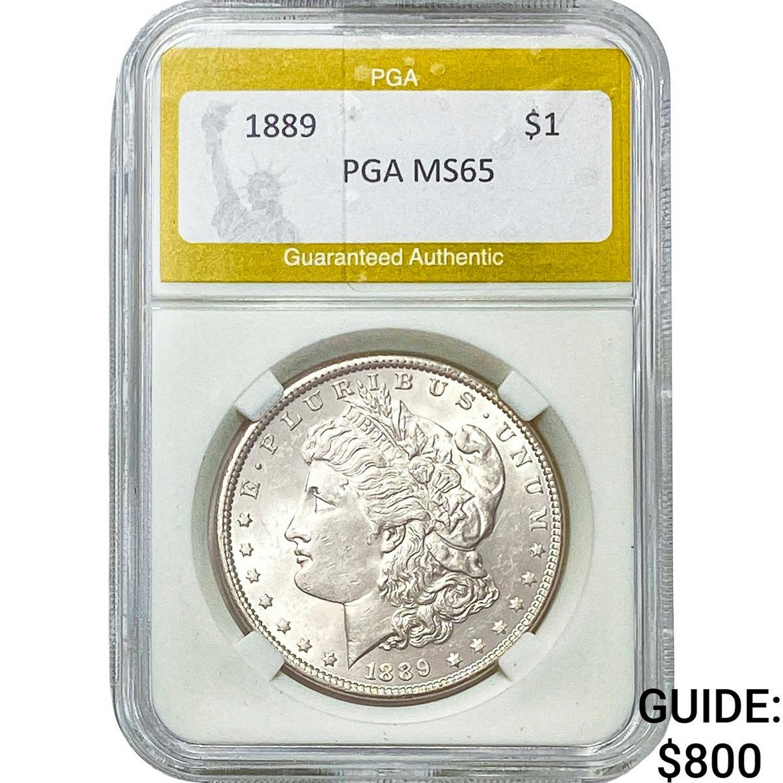 1889 Morgan Silver Dollar PGA MS65: 1889 Morgan Silver Dollar PGA MS65