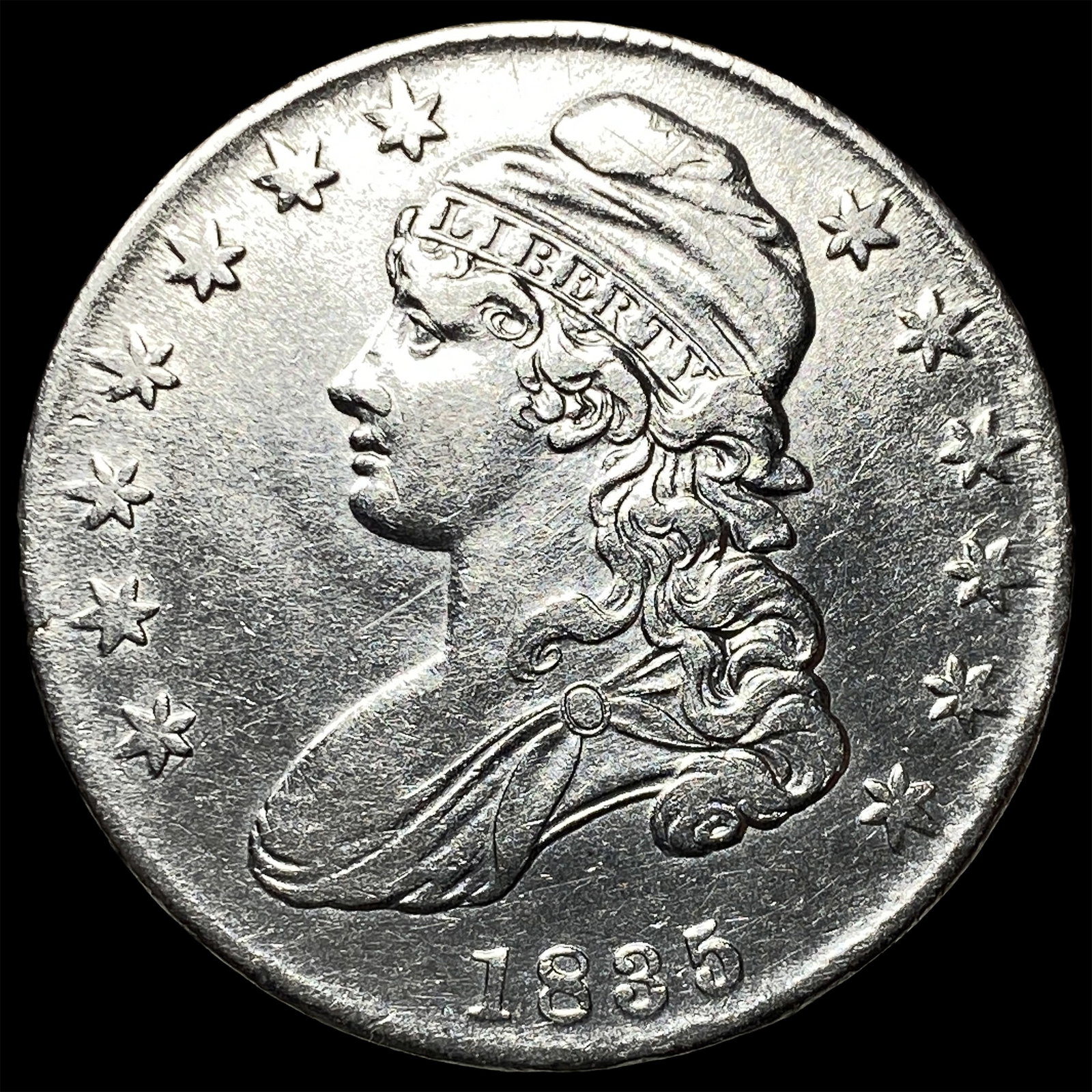 1835 Capped Bust Half Dollar CHOICE AU: 1835 Capped Bust Half Dollar CHOICE AU
