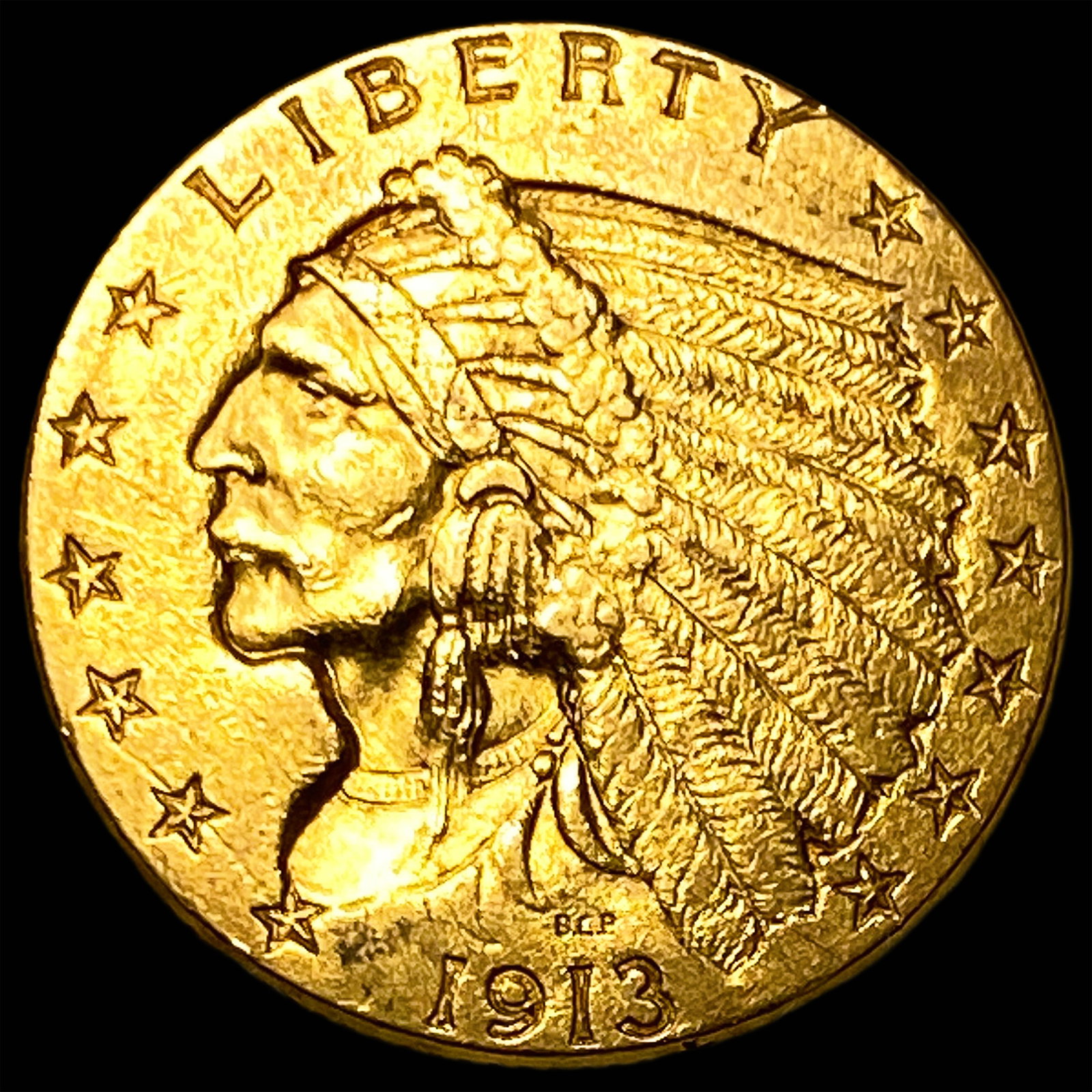 1913 Indian Head Gold $2.50 Quarter Eagle UNCIRCULATED: 1913 Indian Head Gold $2.50 Quarter Eagle UNCIRCULATED
