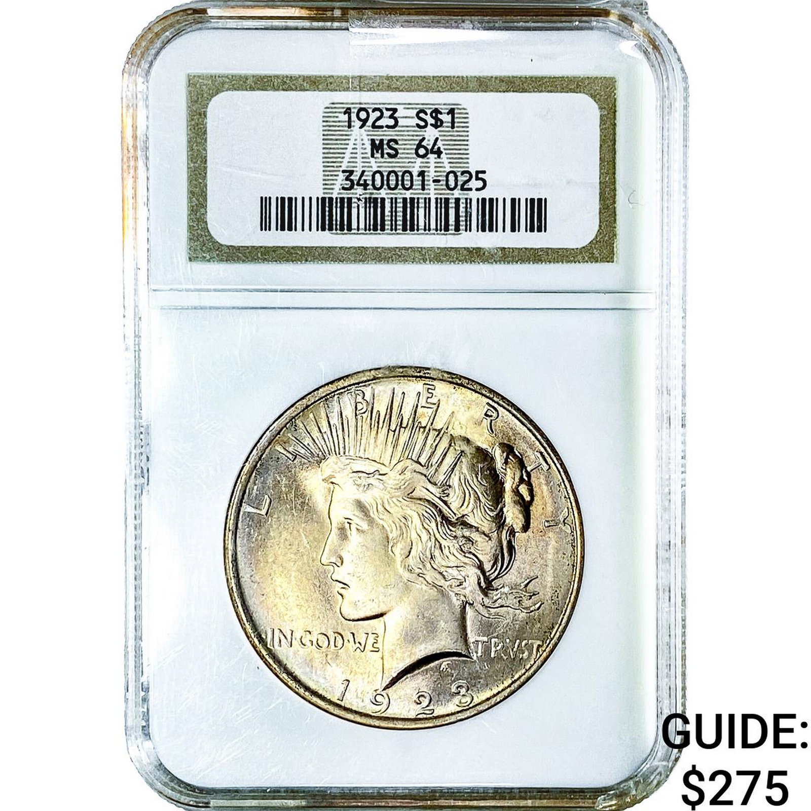 1923 Silver Peace Dollar NGC MS64: 1923 Silver Peace Dollar NGC MS64