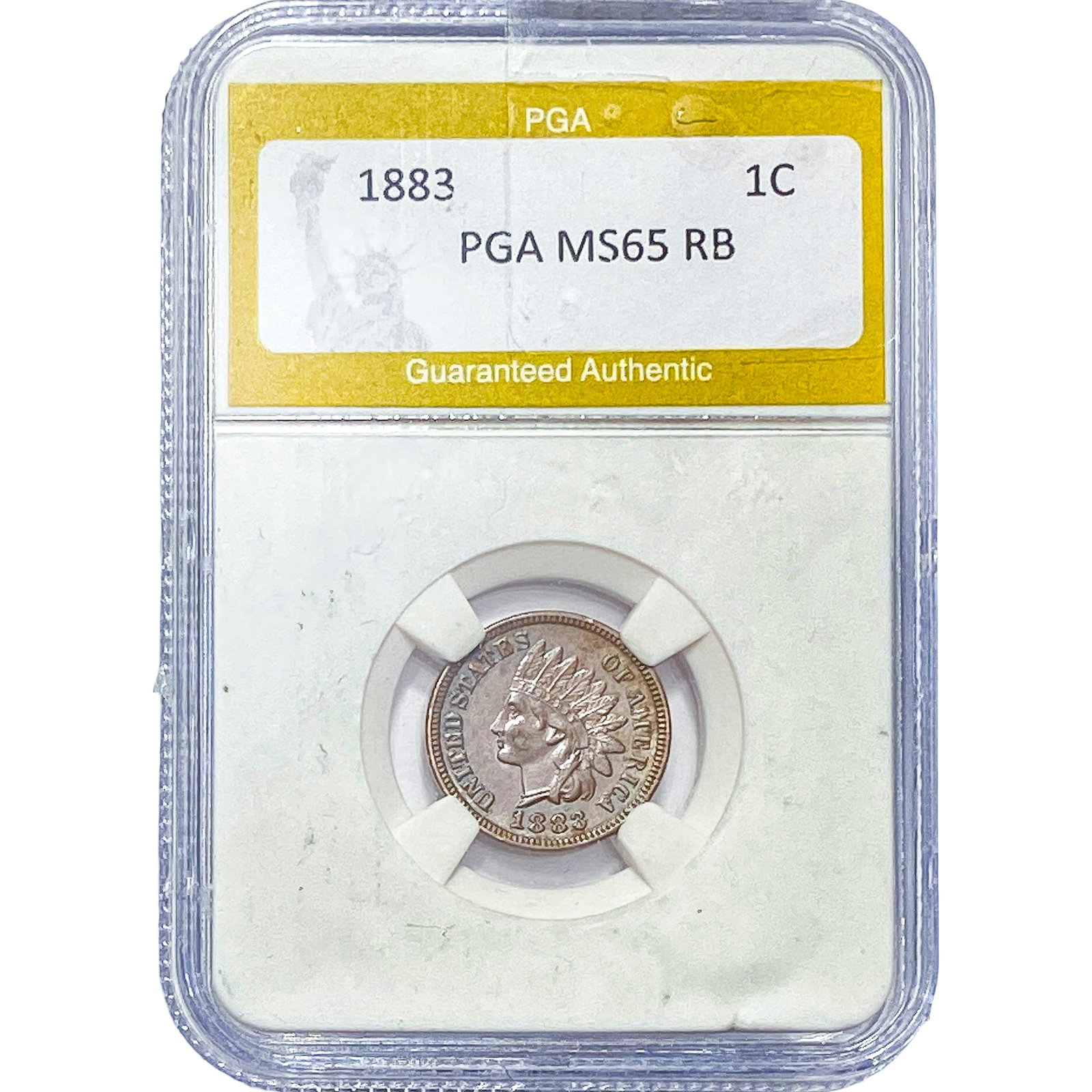 1883 Indian Head Cent PGA MS65 RB: 1883 Indian Head Cent PGA MS65 RB