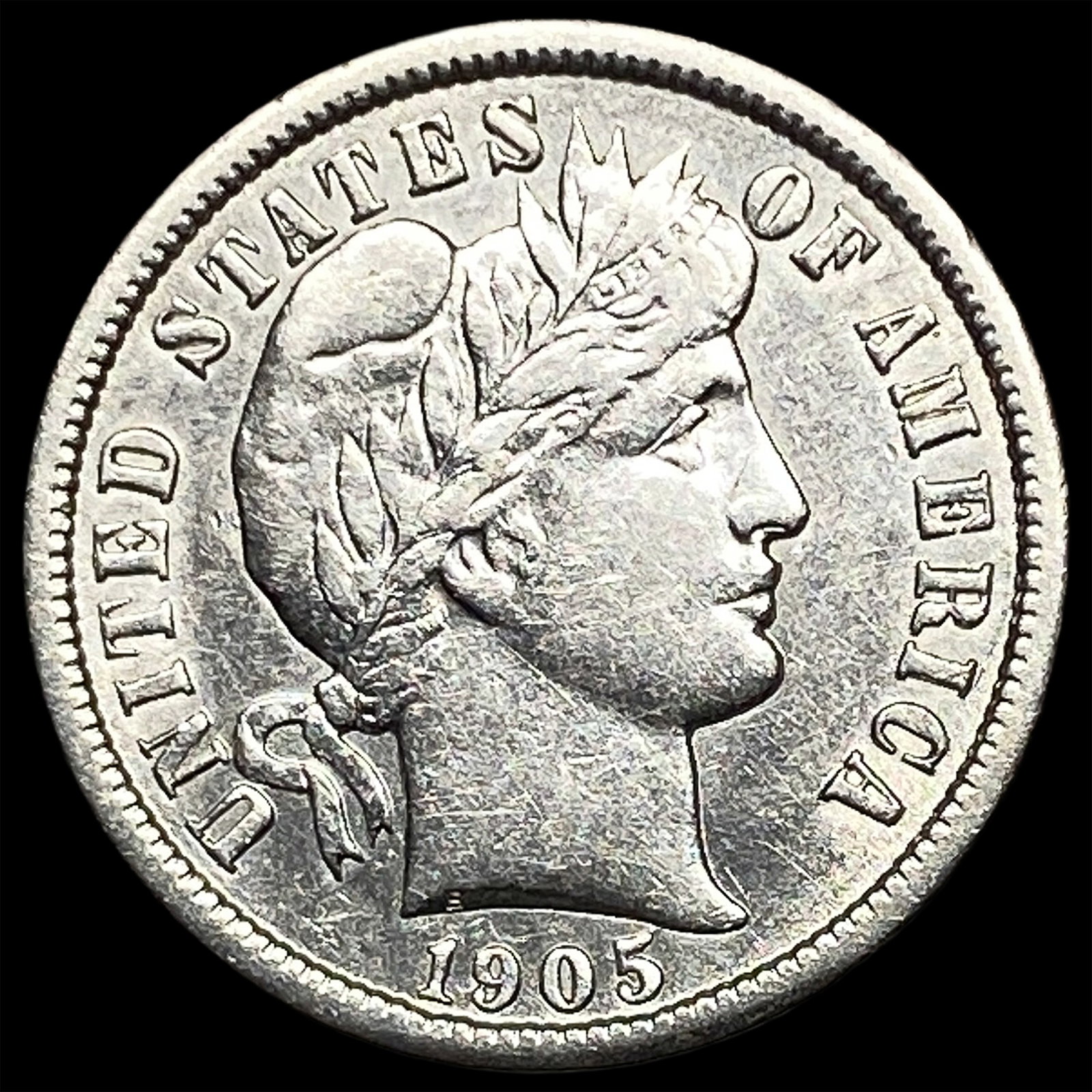 1905-O Silver Barber Dime UNCIRCULATED: 1905-O Silver Barber Dime UNCIRCULATED