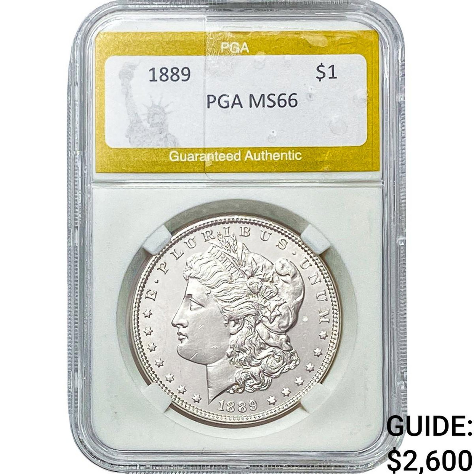 1889 Morgan Silver Dollar PGA MS66: 1889 Morgan Silver Dollar PGA MS66
