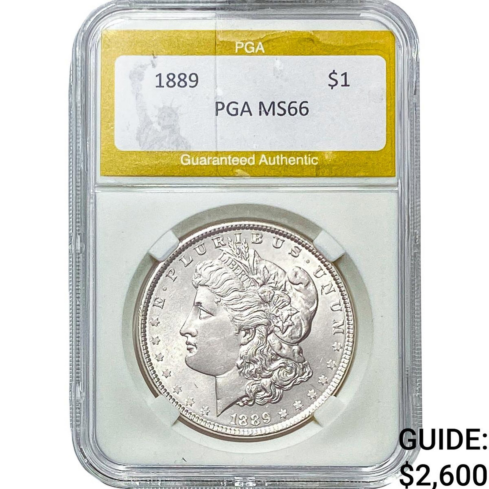1889 Morgan Silver Dollar PGA MS66: 1889 Morgan Silver Dollar PGA MS66