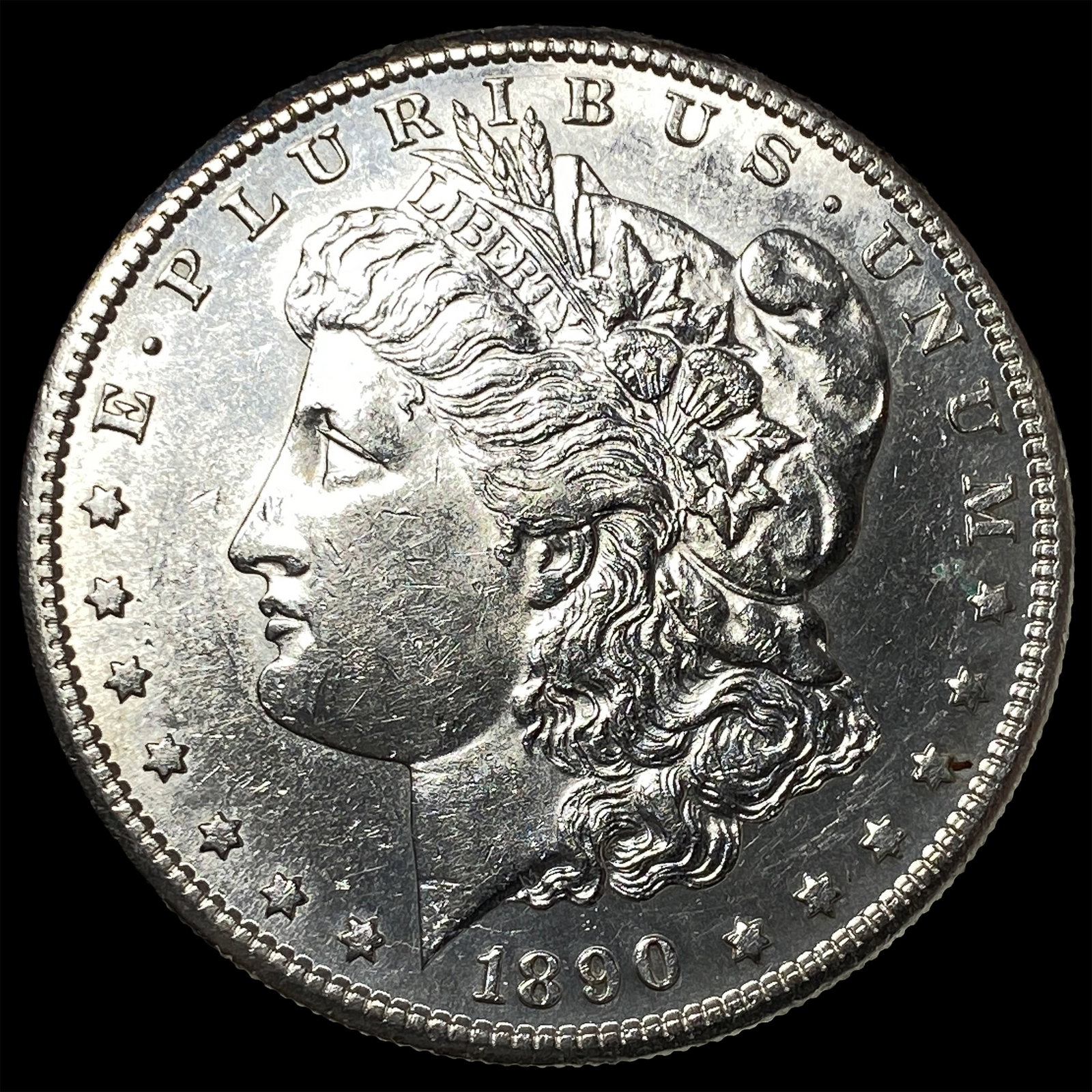 1890-S Silver Morgan Dollar GEM BU: 1890-S Silver Morgan Dollar GEM BU