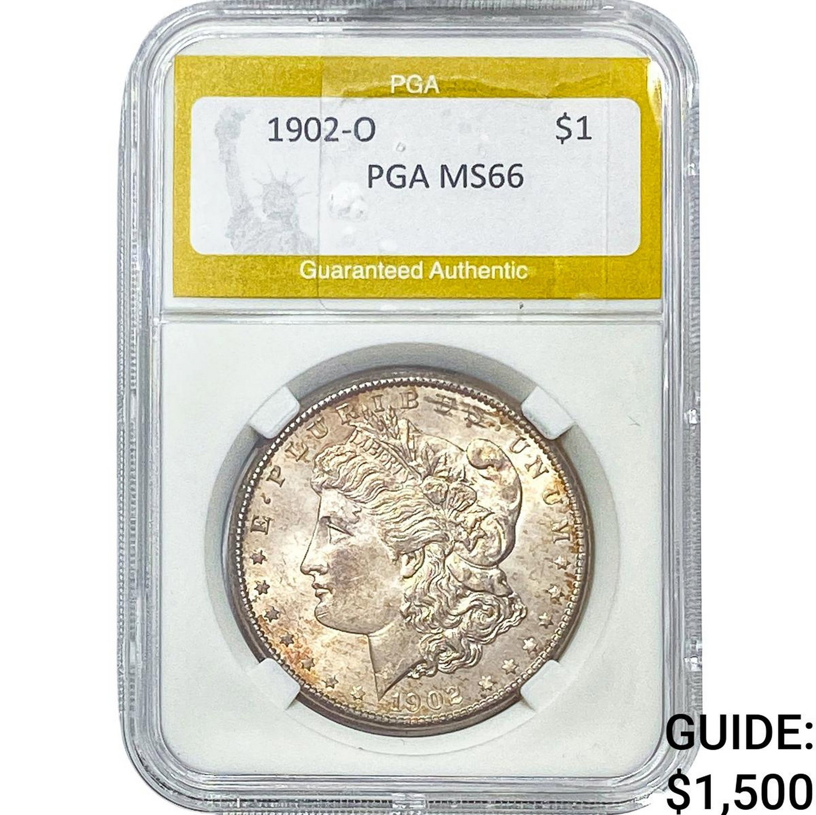 1902-O Morgan Silver Dollar PGA MS66: 1902-O Morgan Silver Dollar PGA MS66