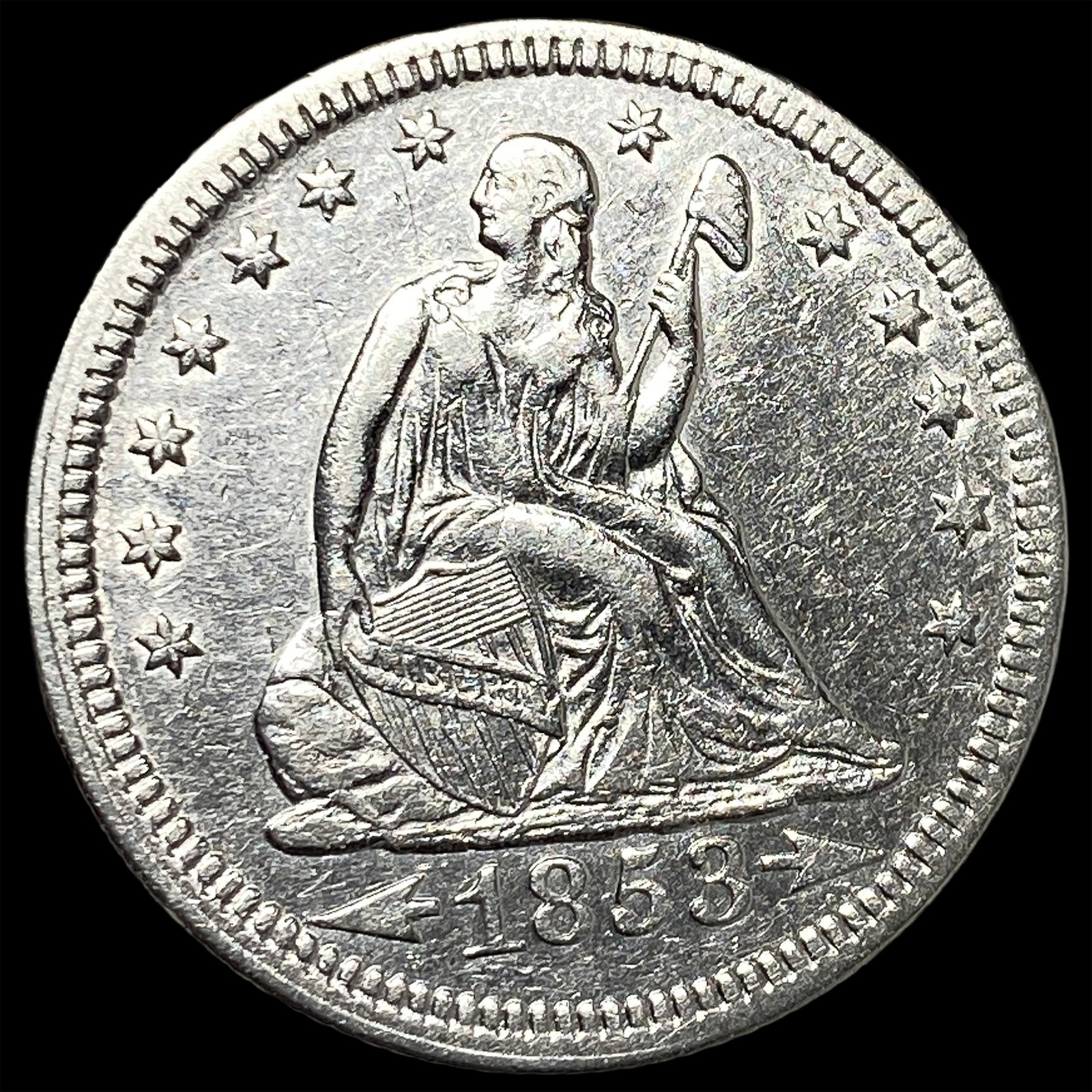 1853 Arrows Seated Liberty Quarter UNCIRCULATED: 1853 Arrows Seated Liberty Quarter UNCIRCULATED